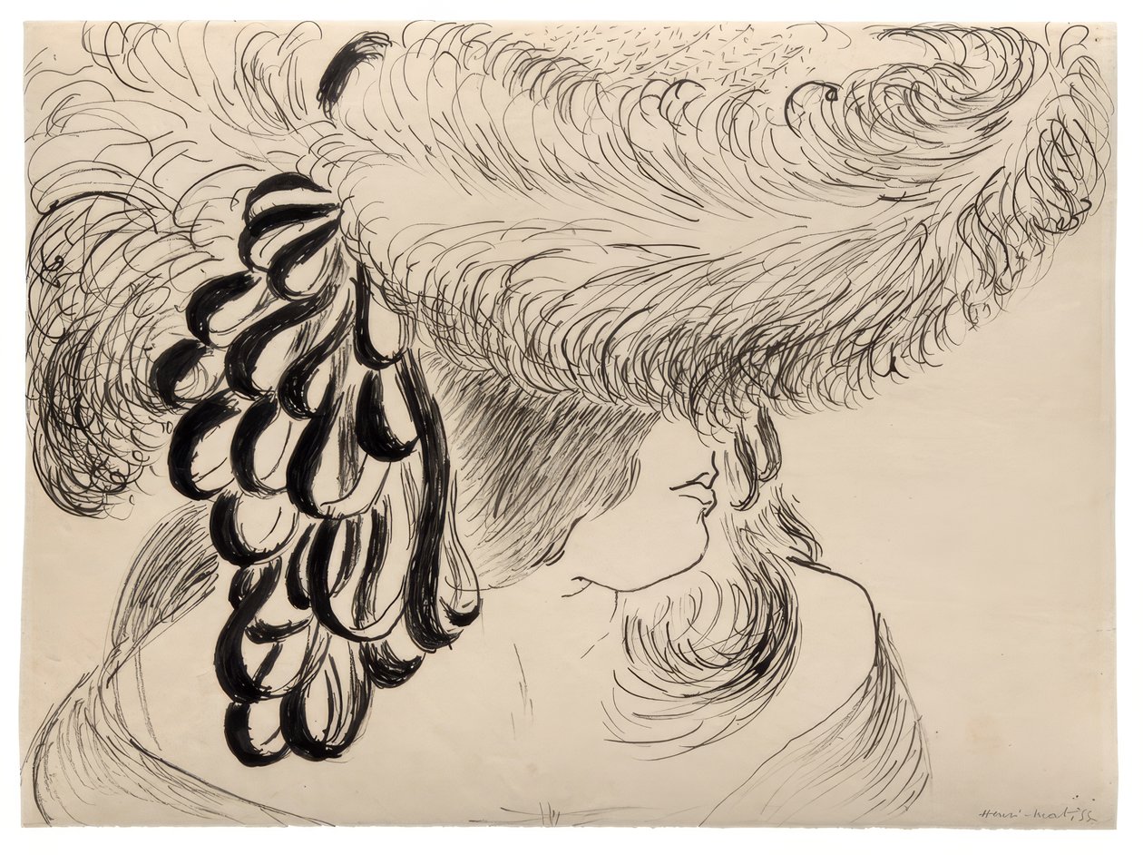 Fille au chapeau de plumes (Mlle Antoinette) - Henri Matisse