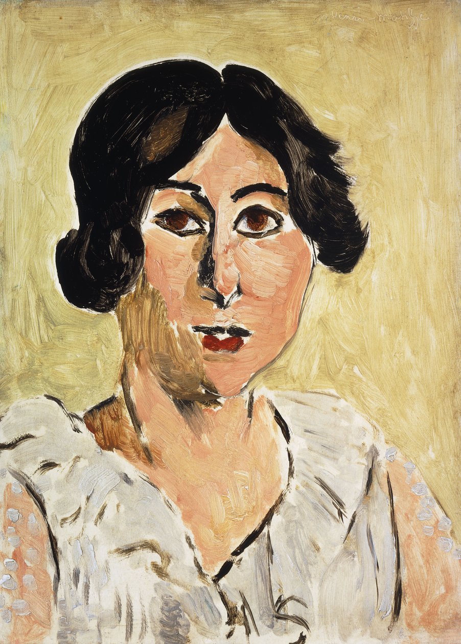Tête aux yeux noircis (Lorette, vers 1917) (huile sur panneau) - Henri Matisse