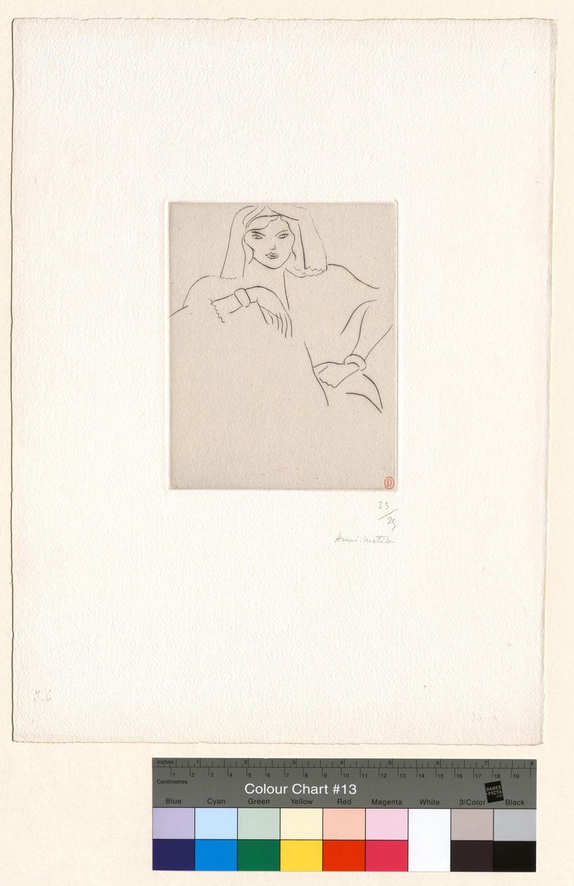 Jeune femme accoudée, voile sur la tête - Henri Matisse