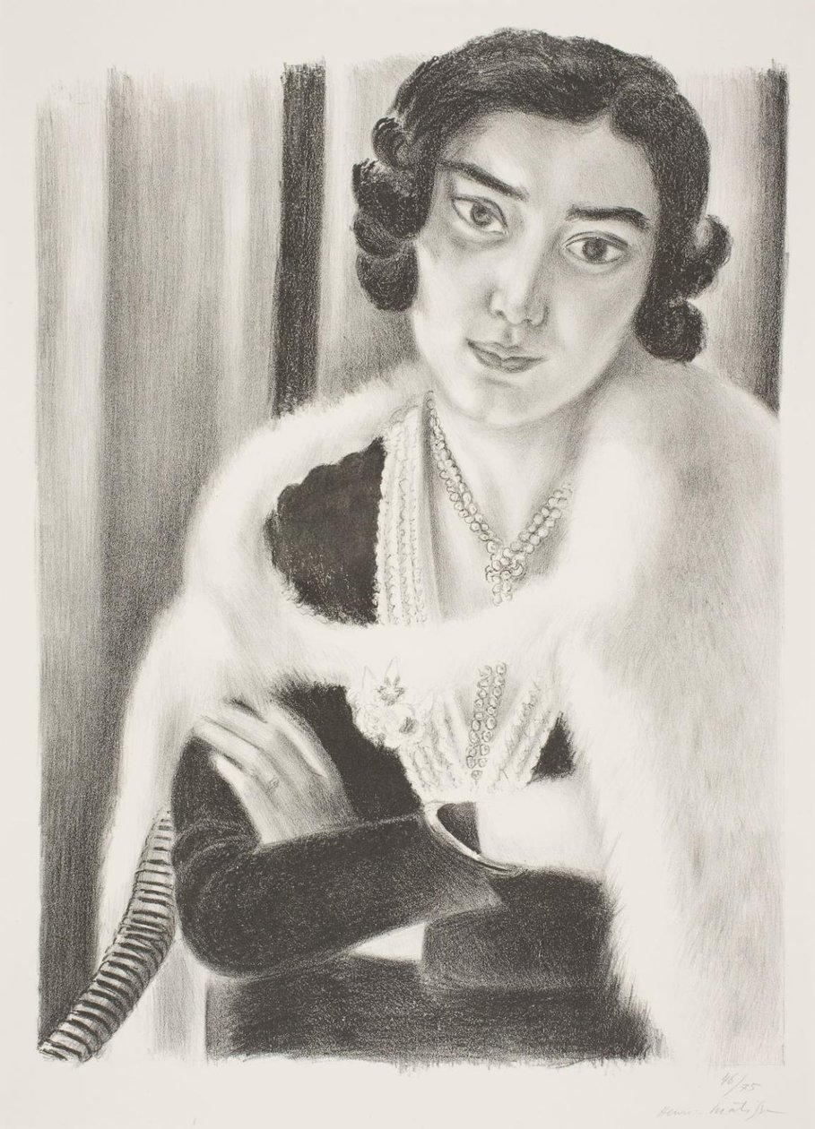 Femme portant une cape en fourrure de renard - Henri Matisse