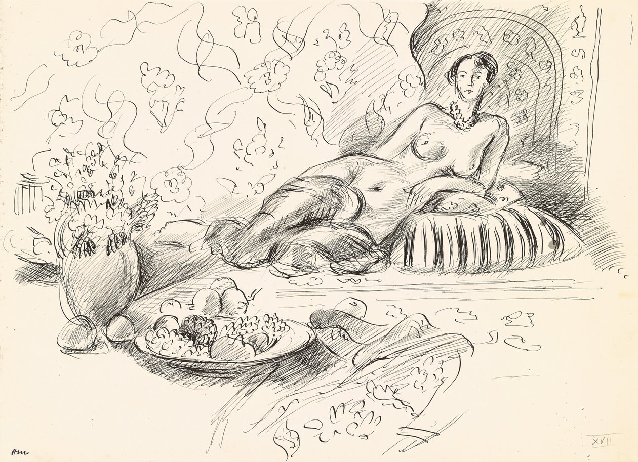 Odalisque couchée II, vers 1927 (plume et encre sur papier) - Henri Matisse