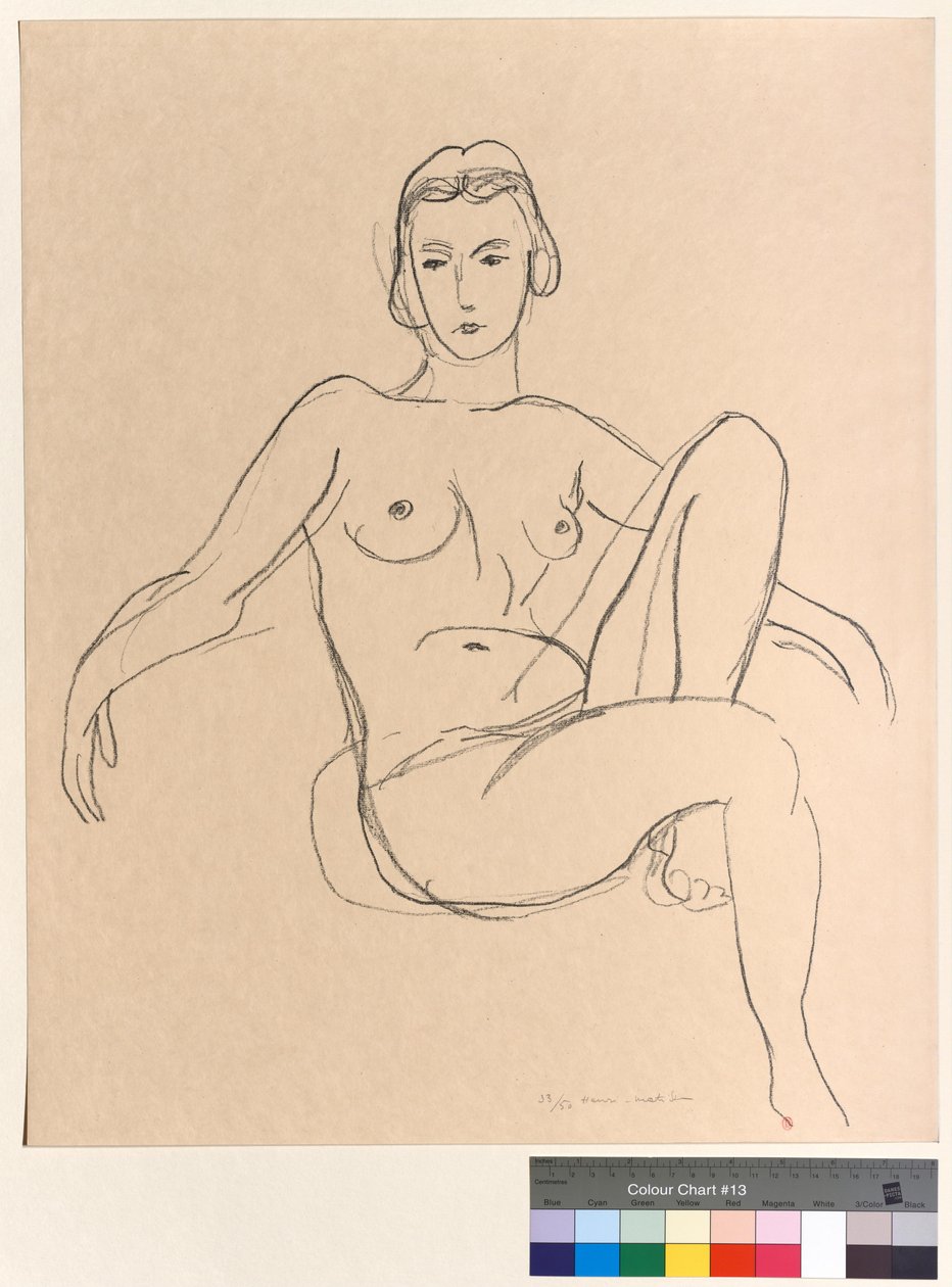 Nu assis, les bras étendus - Henri Matisse