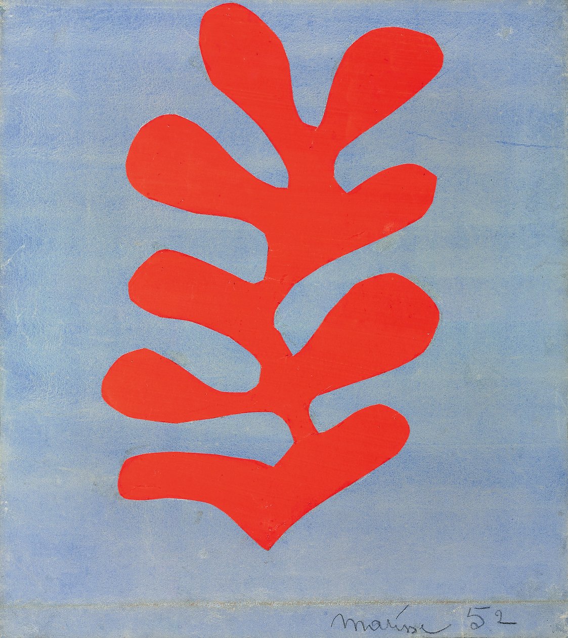 Algues rouges sur fond bleu ciel - Henri Matisse