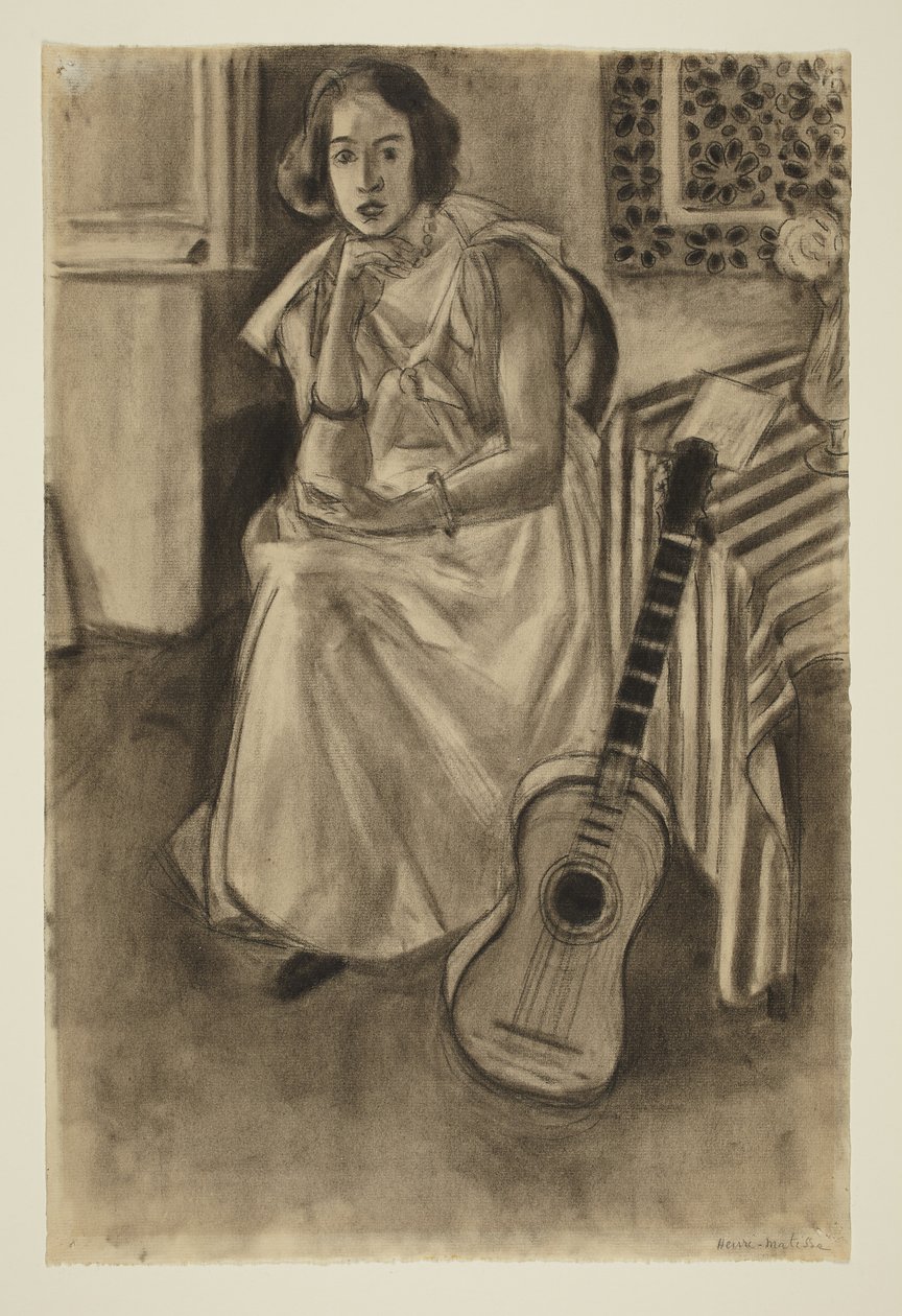 Modèle assis avec une guitare - Henri Matisse