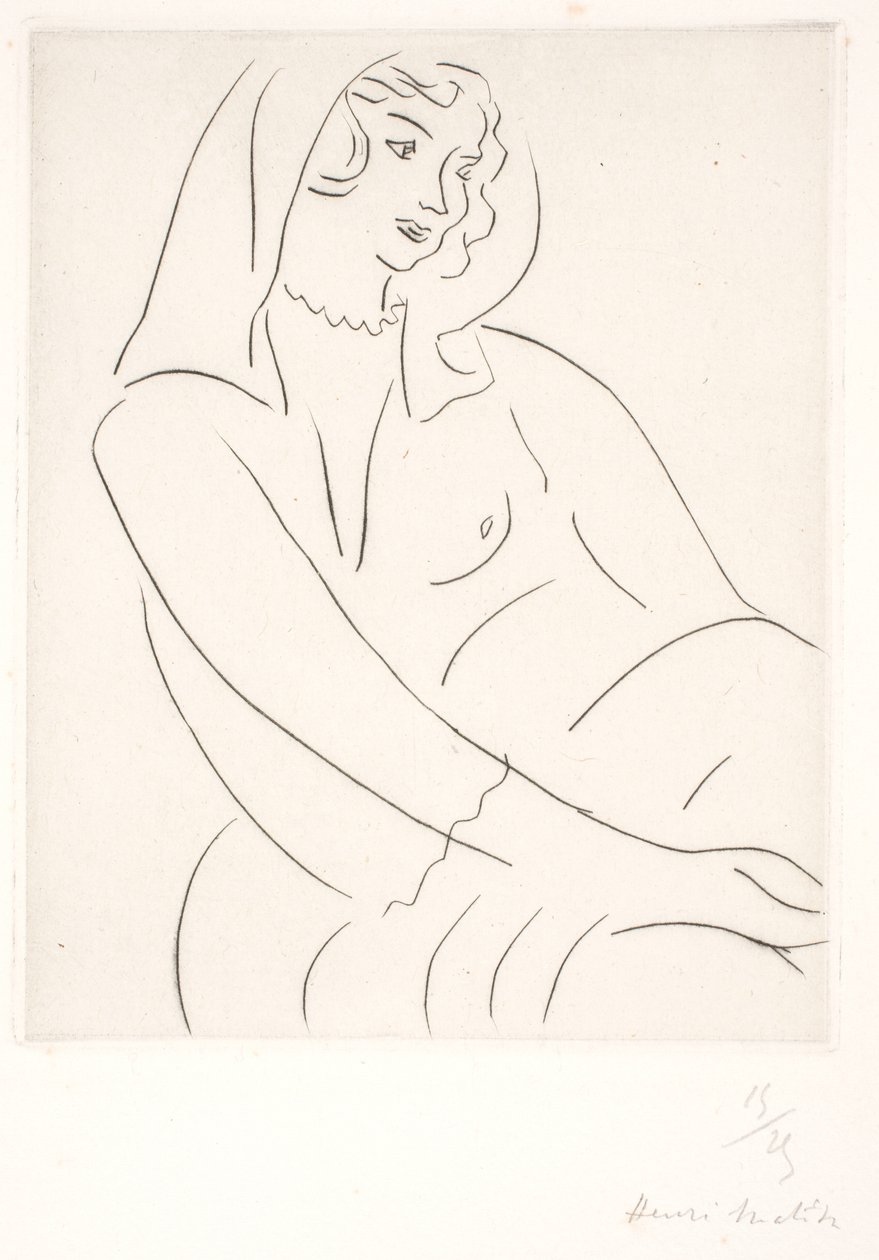 Femme assise portant un voile - Henri Matisse