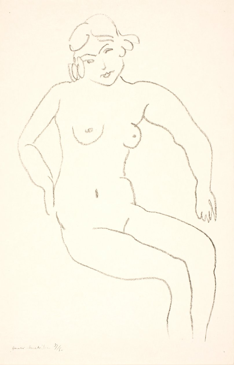 Modèle féminin nu assis - Henri Matisse