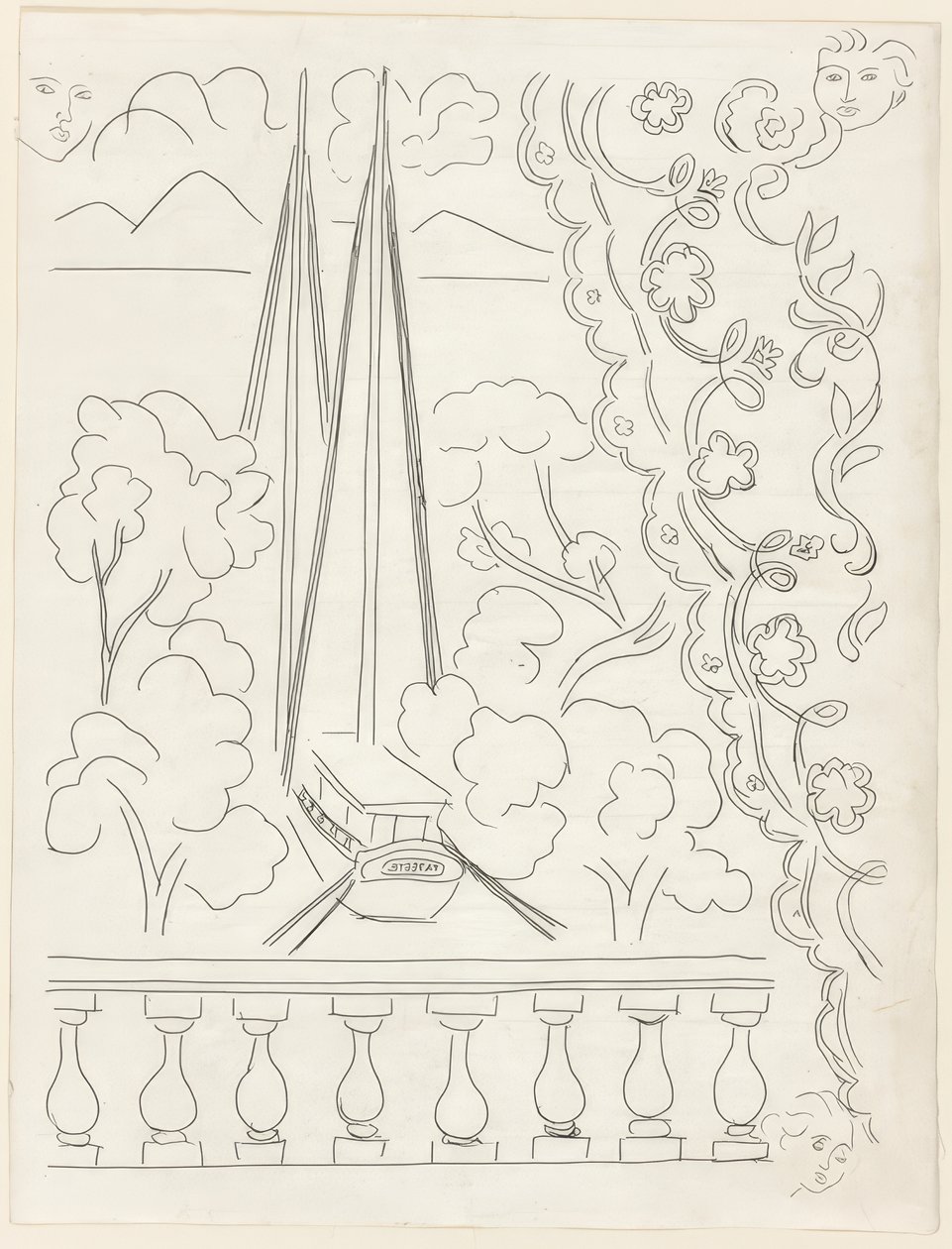 Soupir, planche cinq des Poésies de Mallarmé - Henri Matisse