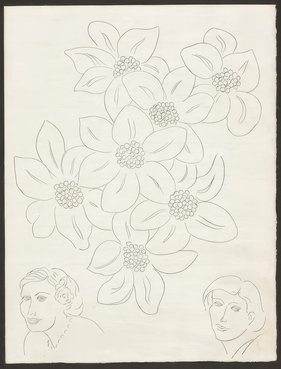 Les Fleurs, planche 6 des Poésies de Mallarmé - Henri Matisse