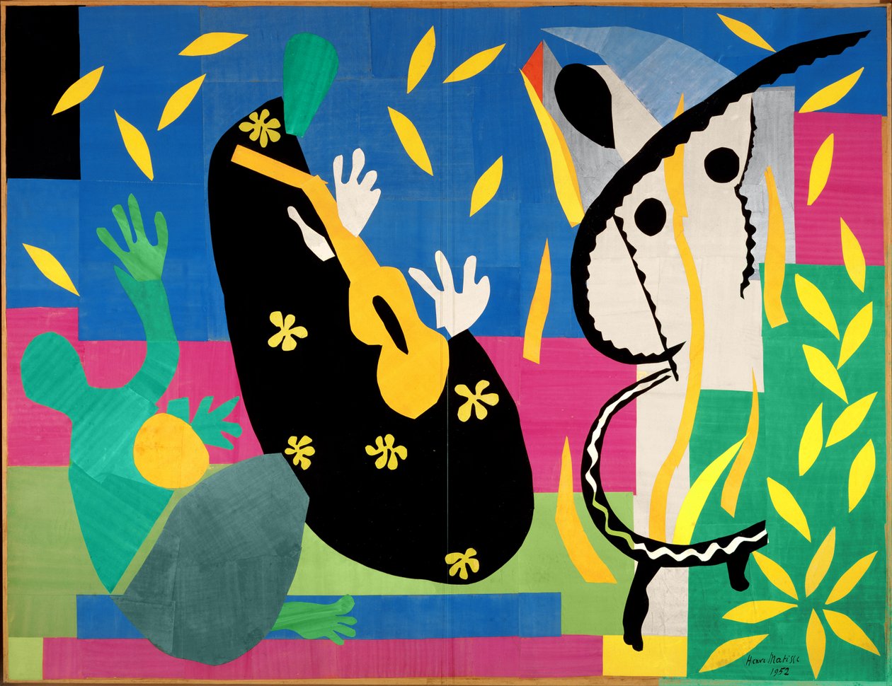 La tristesse du roi. 1952 (gouache sur papier, découpée, montée sur toile) - Henri Matisse