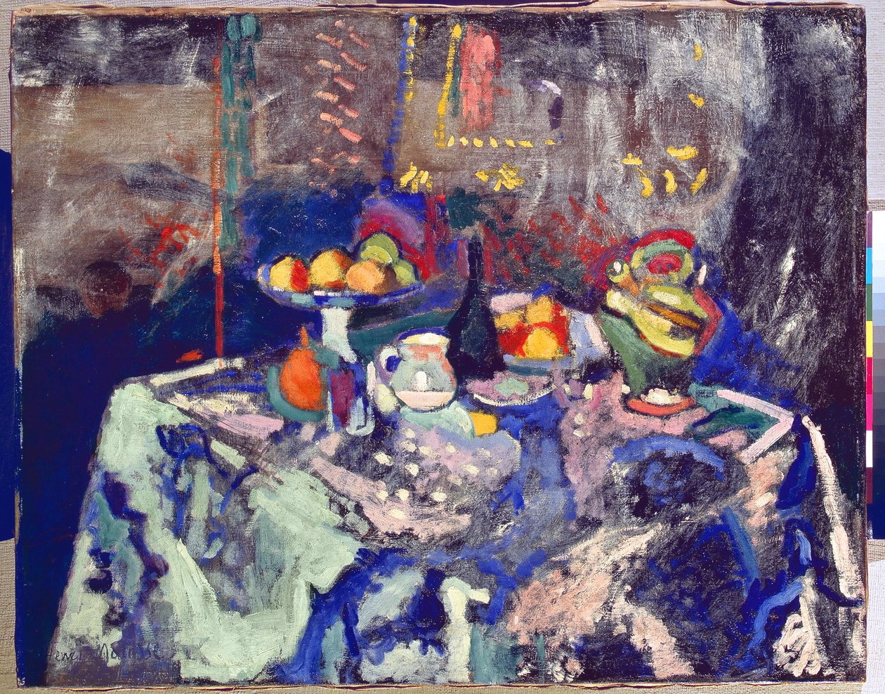 Vase, bouteille et fruits, vers 1906 (huile sur toile) - Henri Matisse
