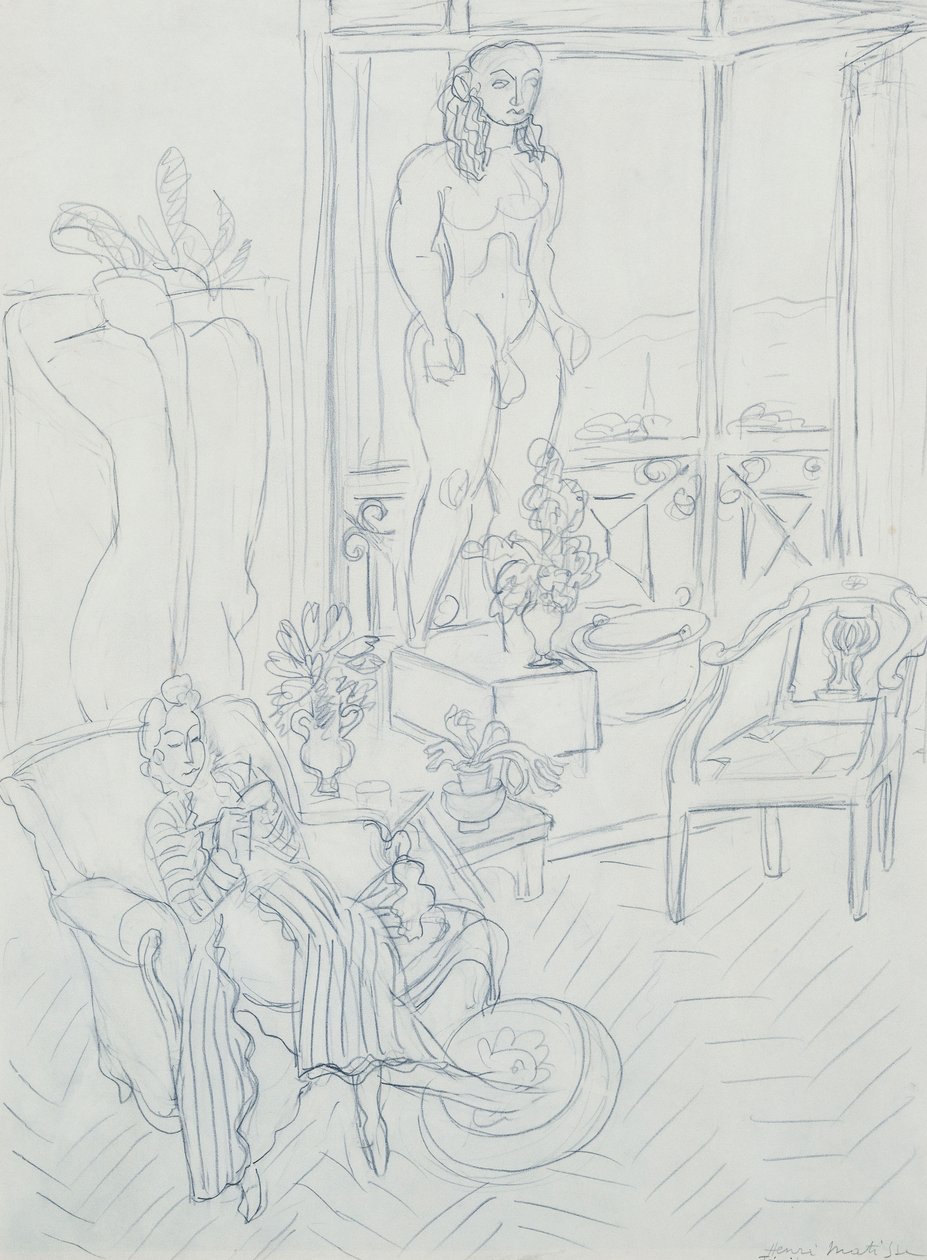 Femme dans un intérieur ; Hôtel Regina, Cimiez, Nice - Henri Matisse