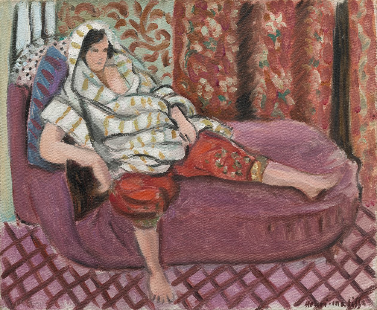 Femme sur un divan rose - Henri Matisse