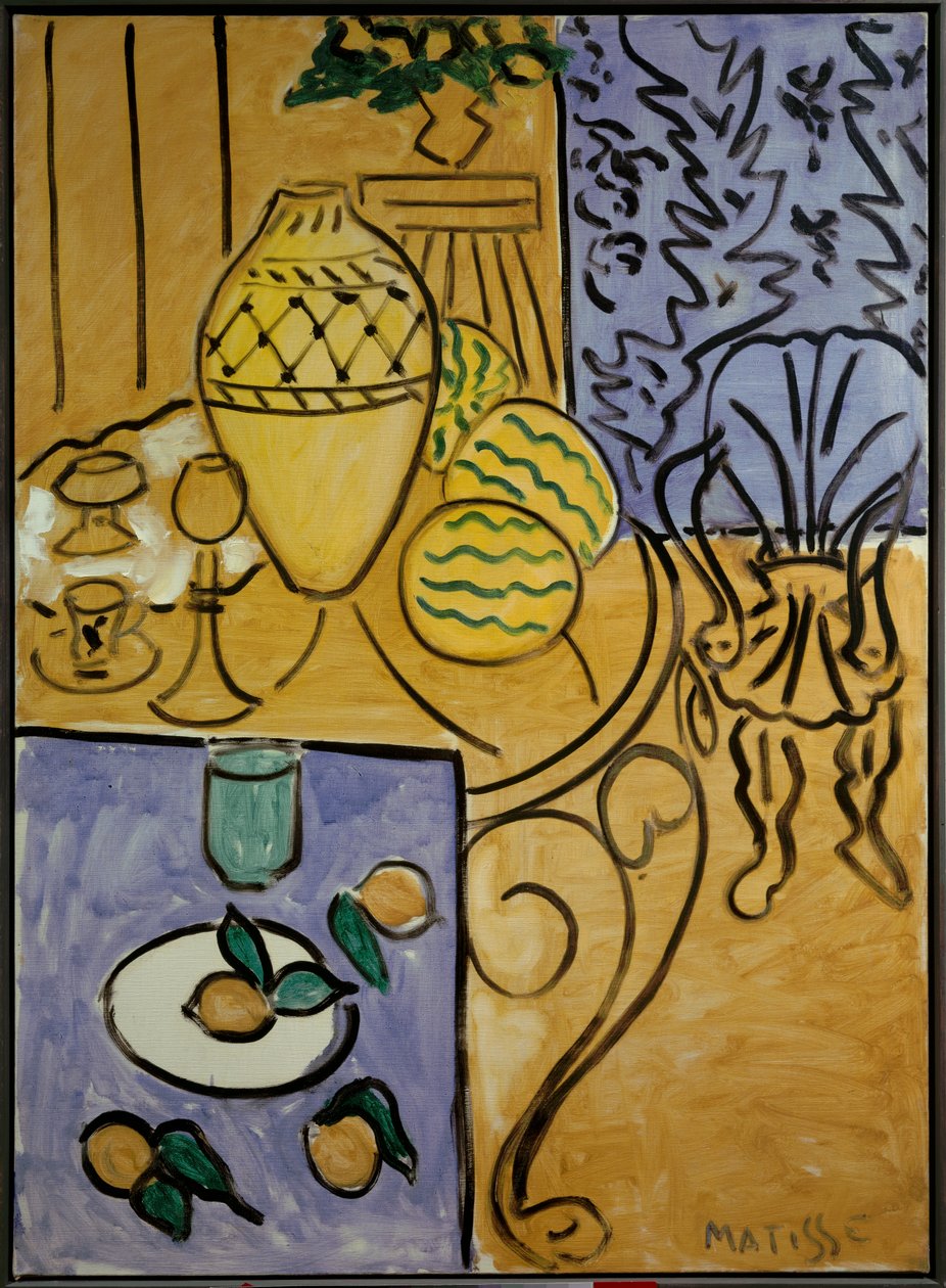 Intérieur jaune et bleu 1946 (huile sur toile) - Henri Matisse