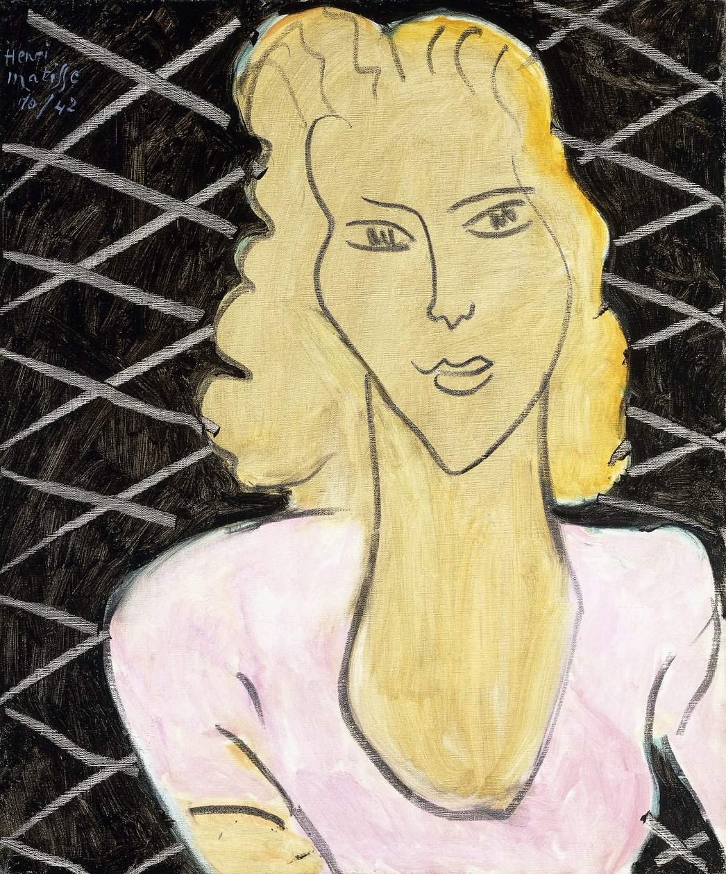 Jeune fille en robe rose - Henri Matisse
