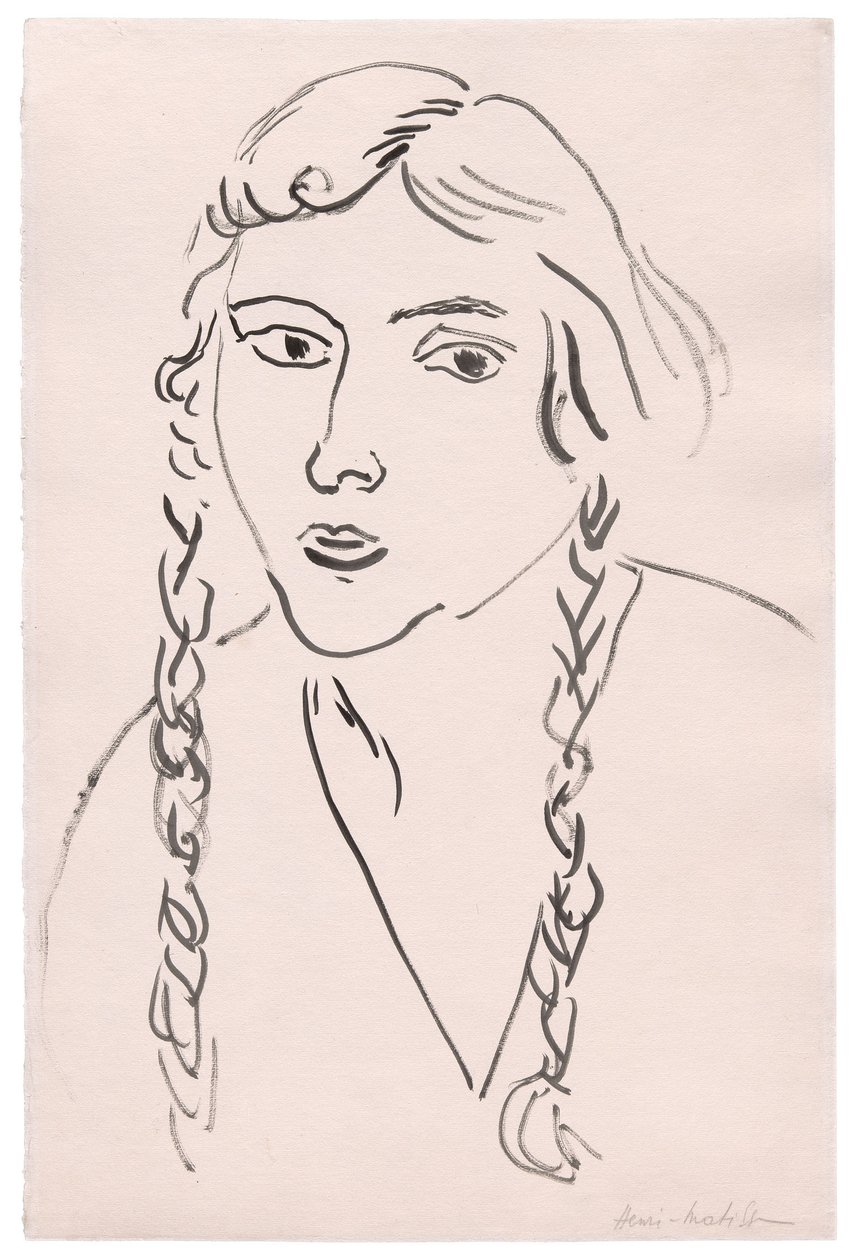Jeune fille aux tresses - Henri Matisse