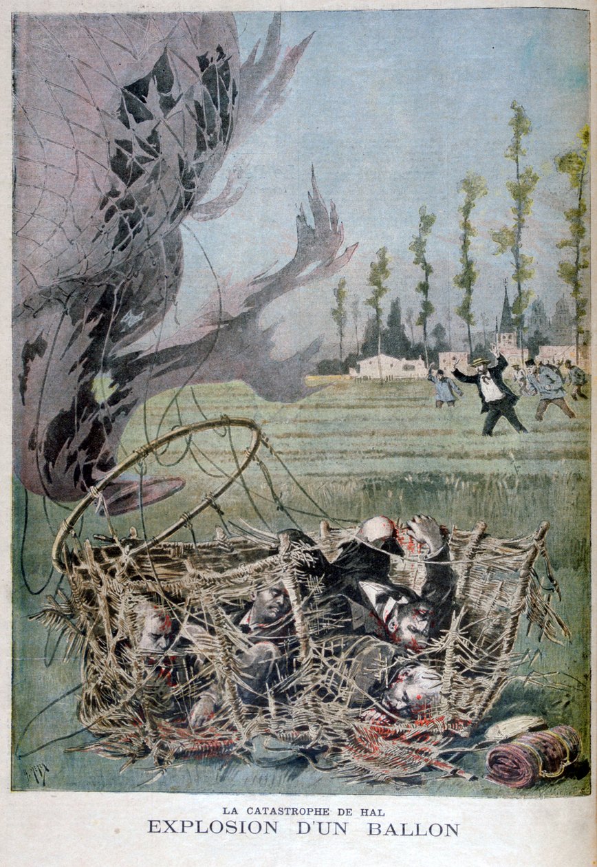 Explosion de ballon à Hal, Belgique, 1895 - Henri Meyer