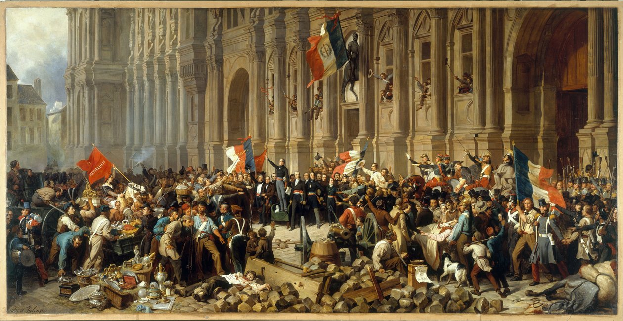 Lamartine refusant le drapeau rouge devant l
