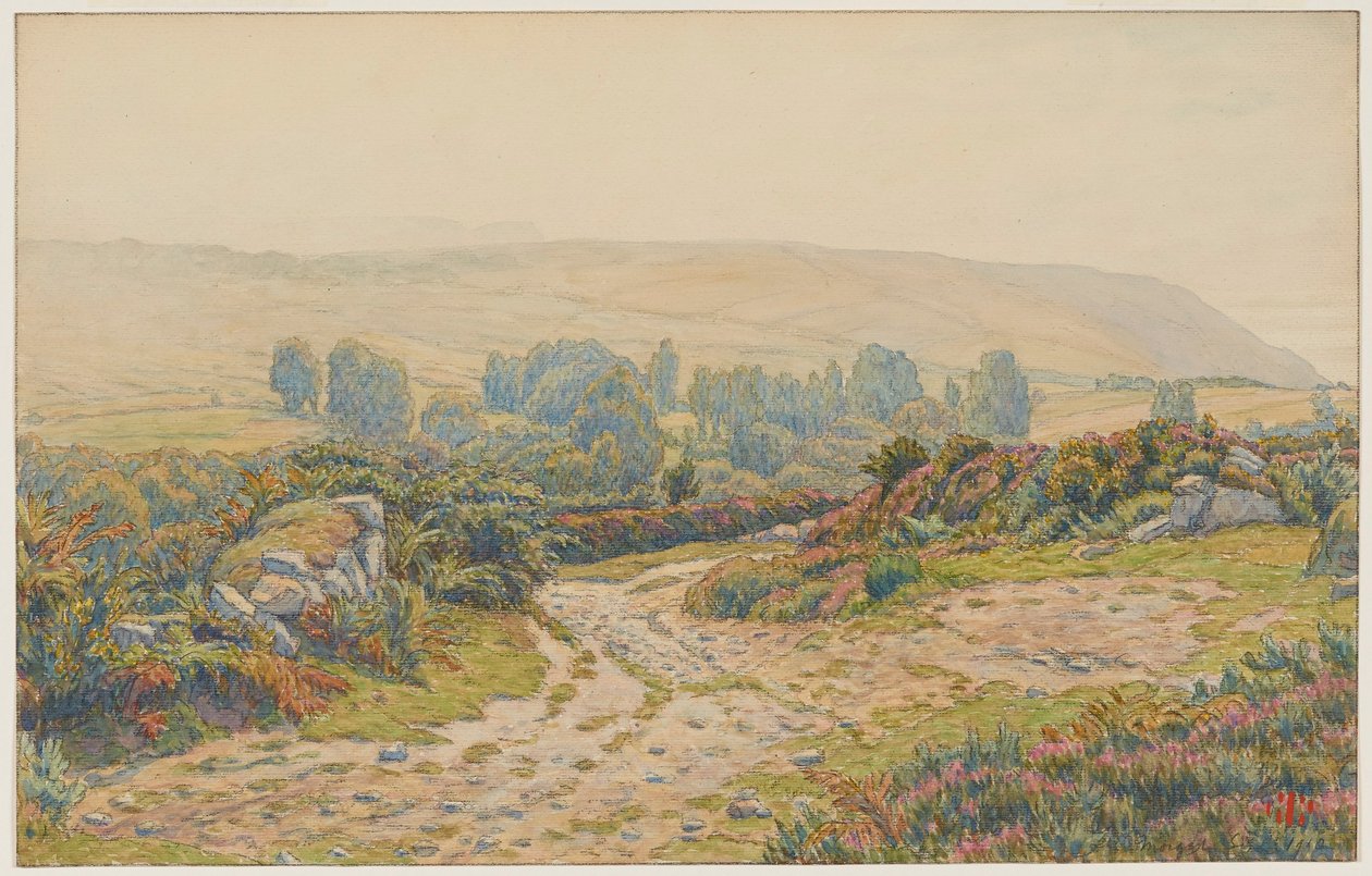 Brume et rosée. Landes de Pors Léonnec. Morgat - Henri Rivière