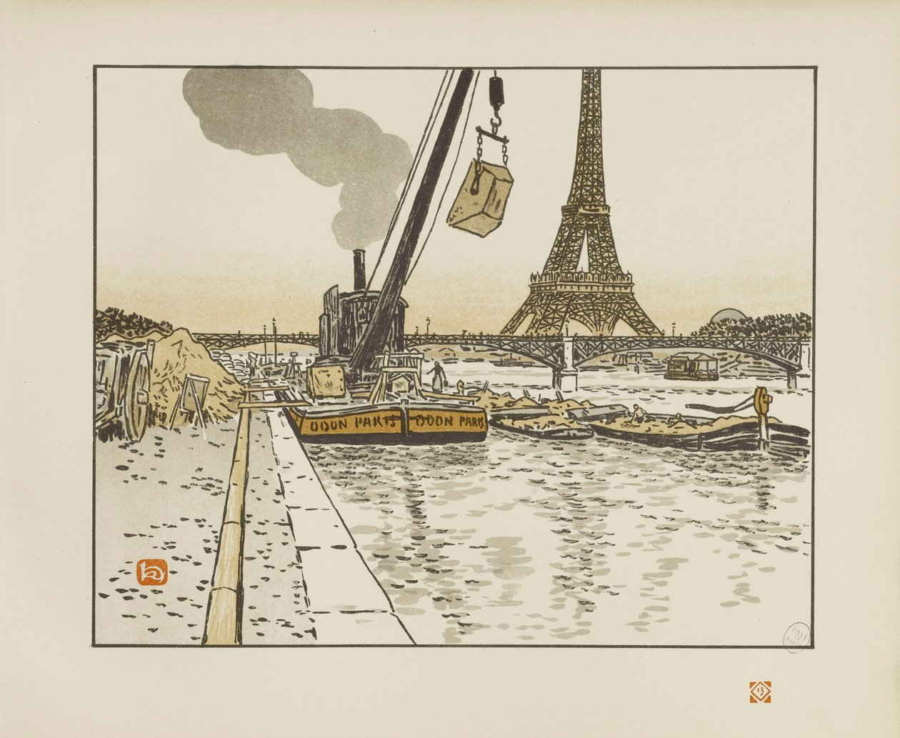 Du quai de Passy [Les trente-six vues de la tour Eiffel] - Henri Rivière