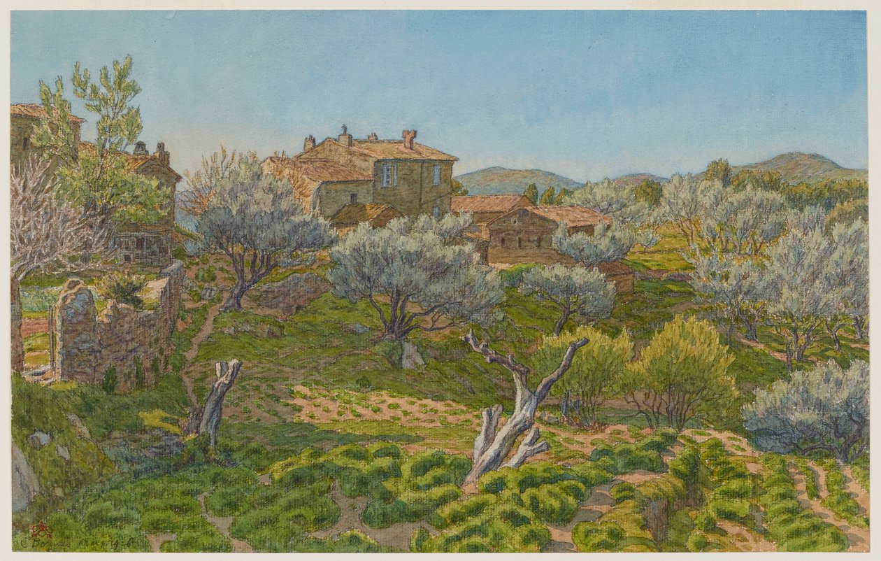 Bauernhöfe in Bormes - Henri Rivière