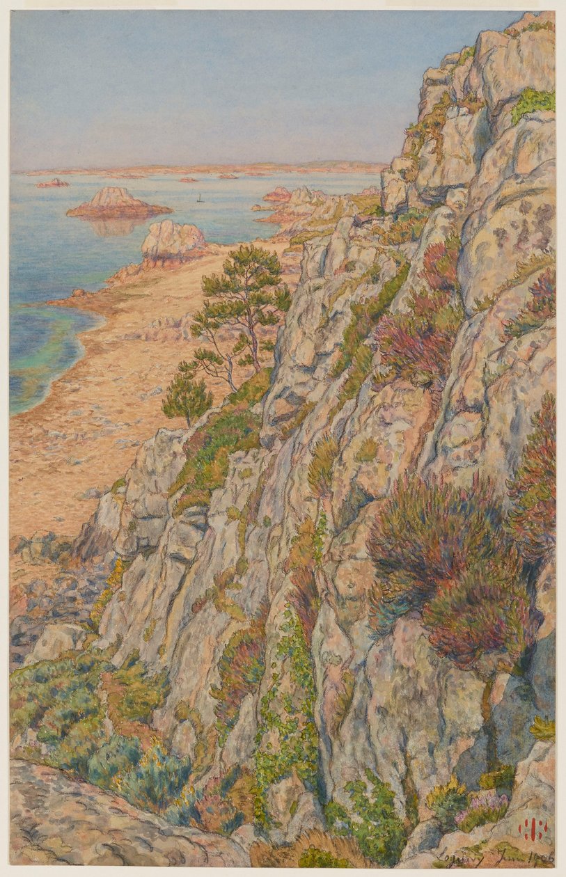 Roc Neveu - Die Klippe des Vogels. Loguivy - Henri Rivière