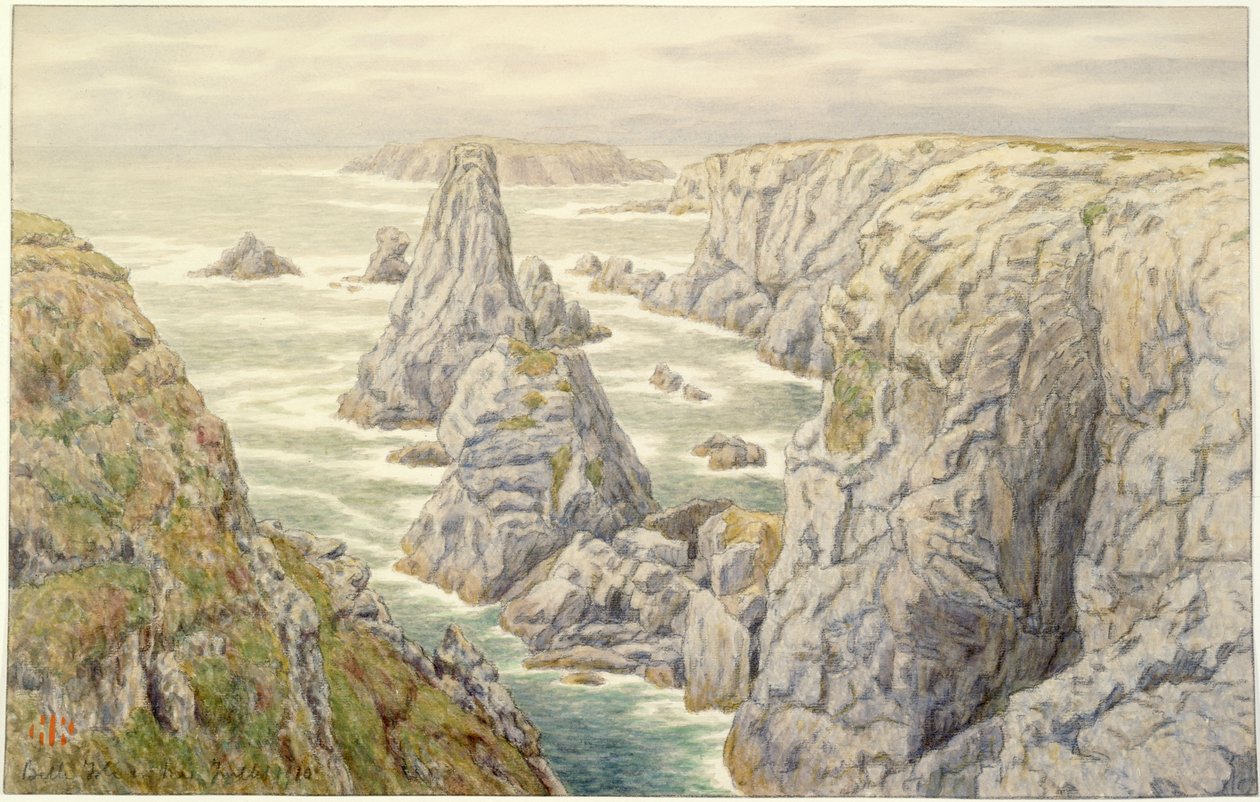Rochers de Port Coton. Belle-Isle - Henri Rivière
