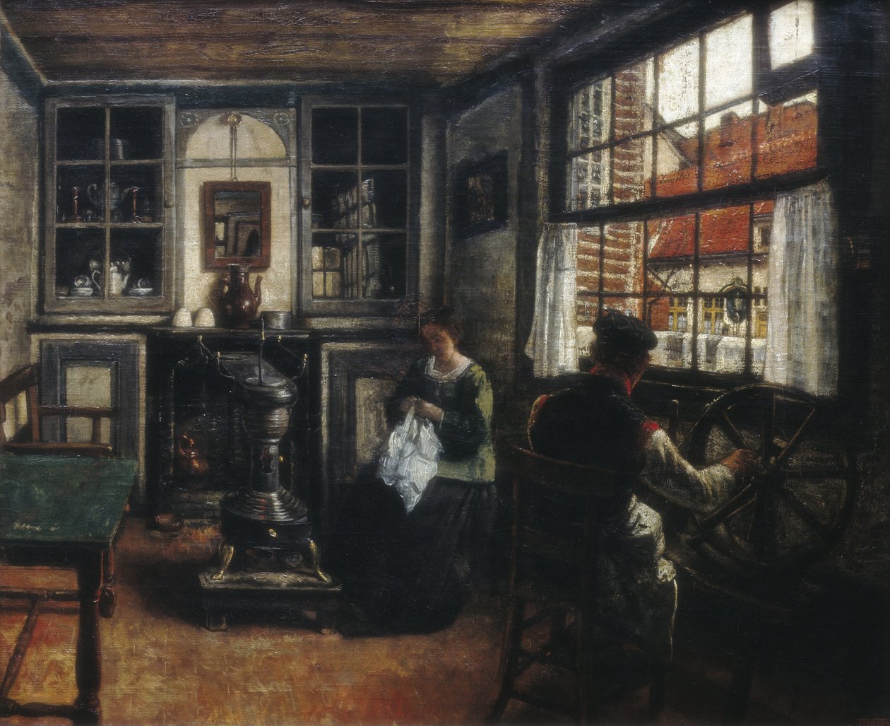 La fileuse | Henri de Braekeleer | Estampe d'art