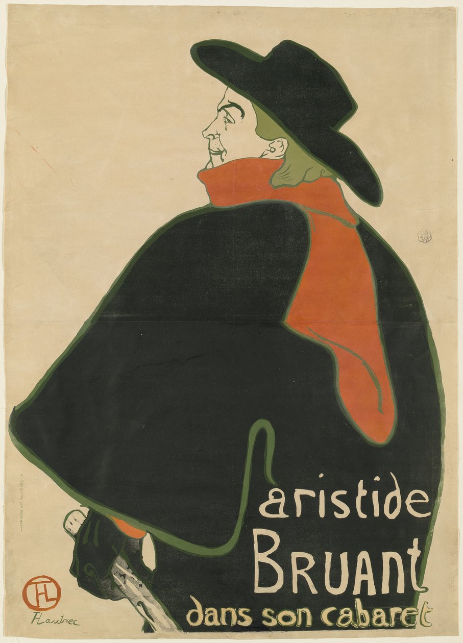 Aristide Bruant, dans son cabaret - Henri de Toulouse-Lautrec