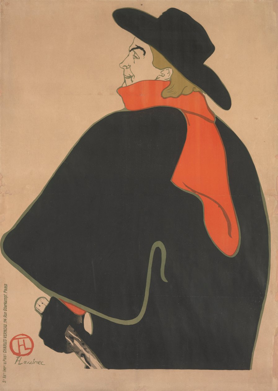 Aristide Bruant, dans son cabaret - Henri de Toulouse-Lautrec
