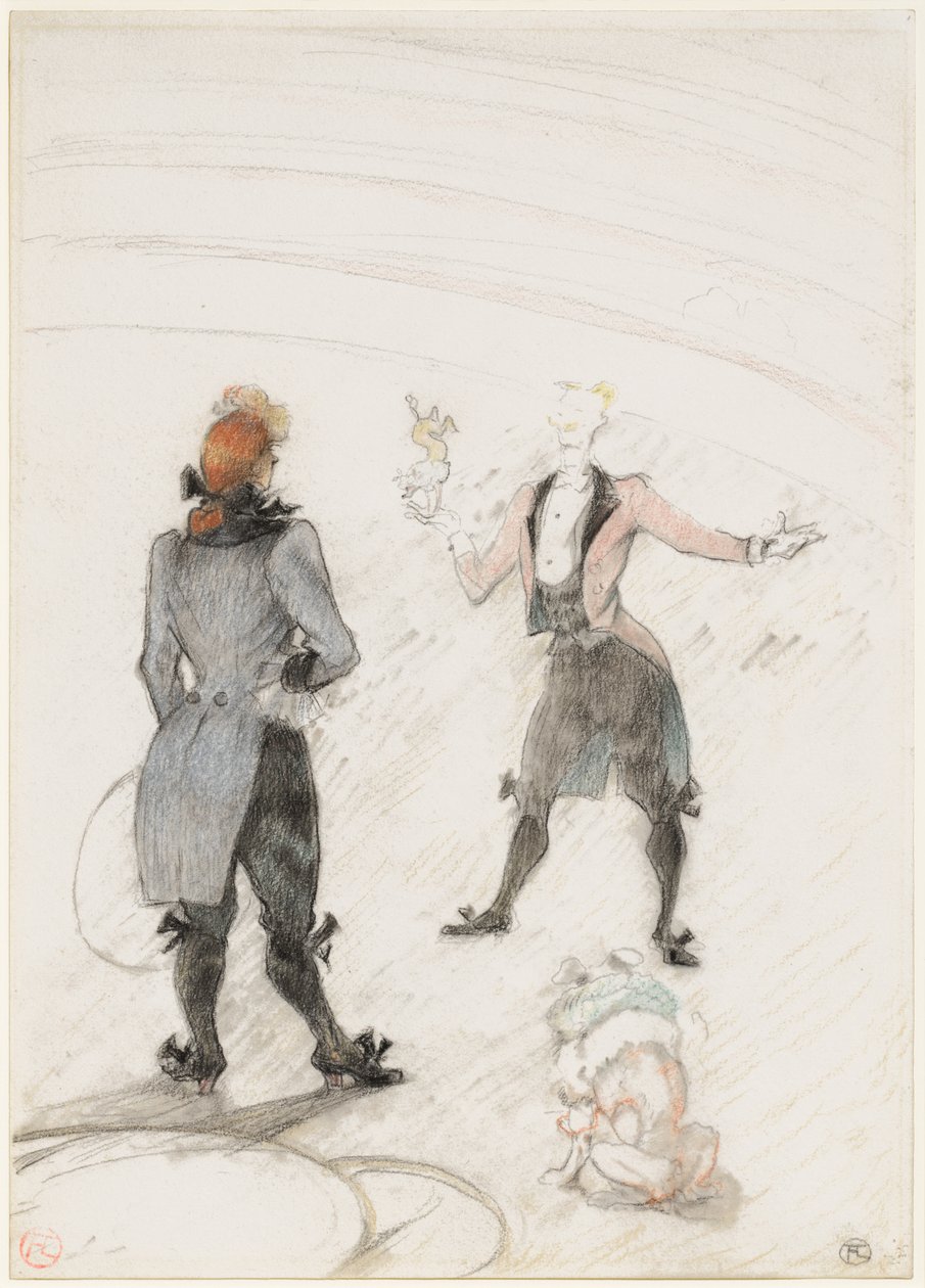 Au cirque : le dresseur de chiens - Henri de Toulouse-Lautrec