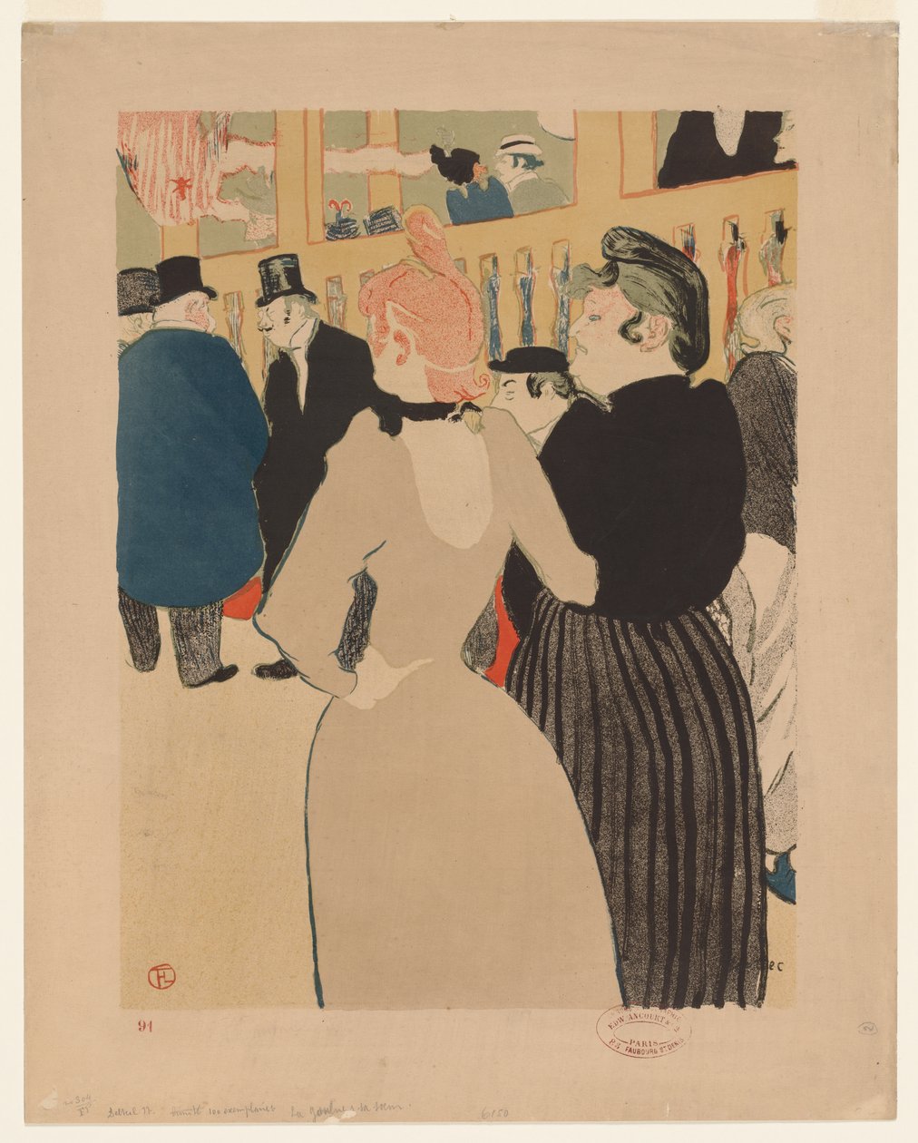 Au Moulin Rouge : La Goulue et sa Sœur - Henri de Toulouse-Lautrec