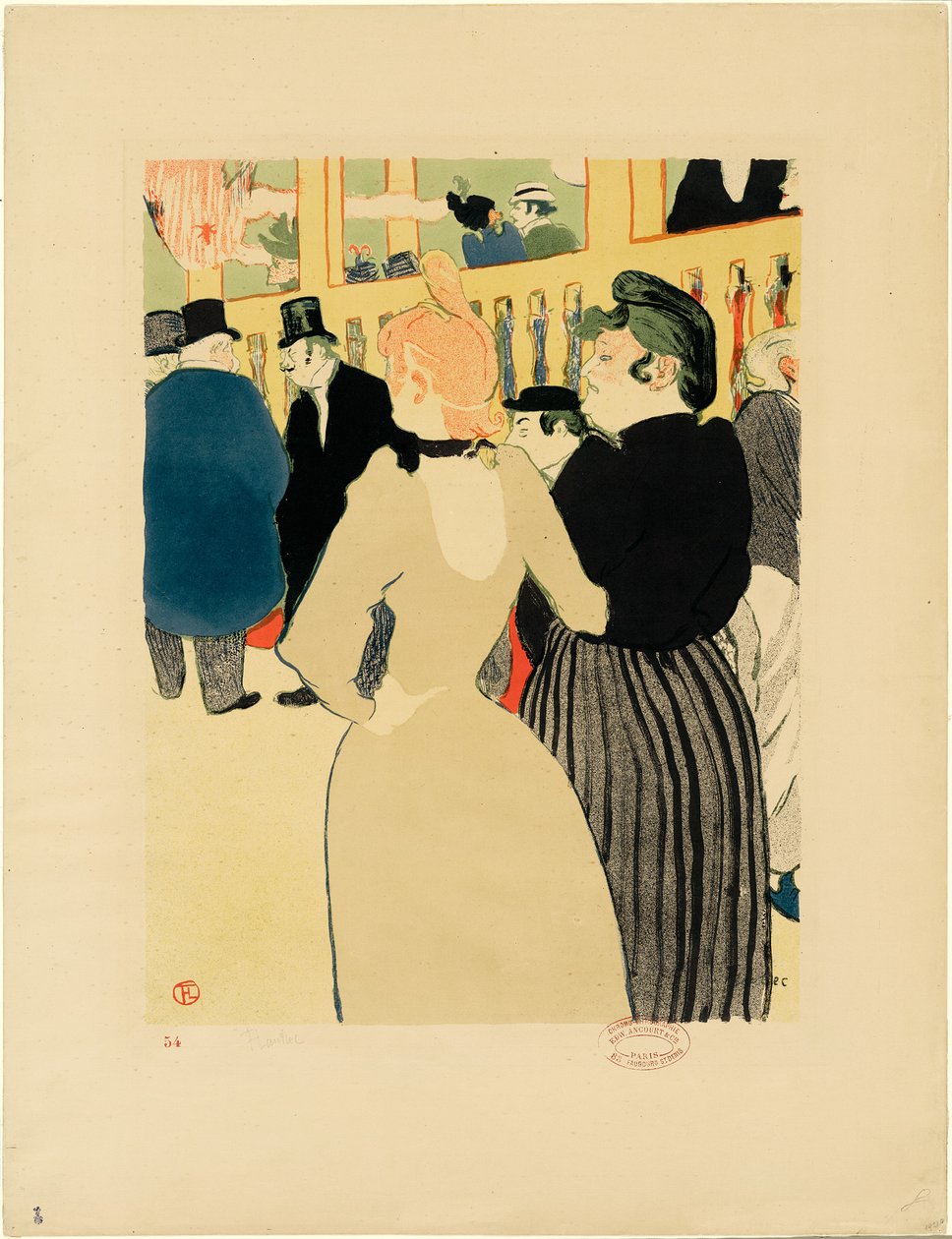 Au Moulin Rouge, La Goulue et sa Sœur - Henri de Toulouse-Lautrec