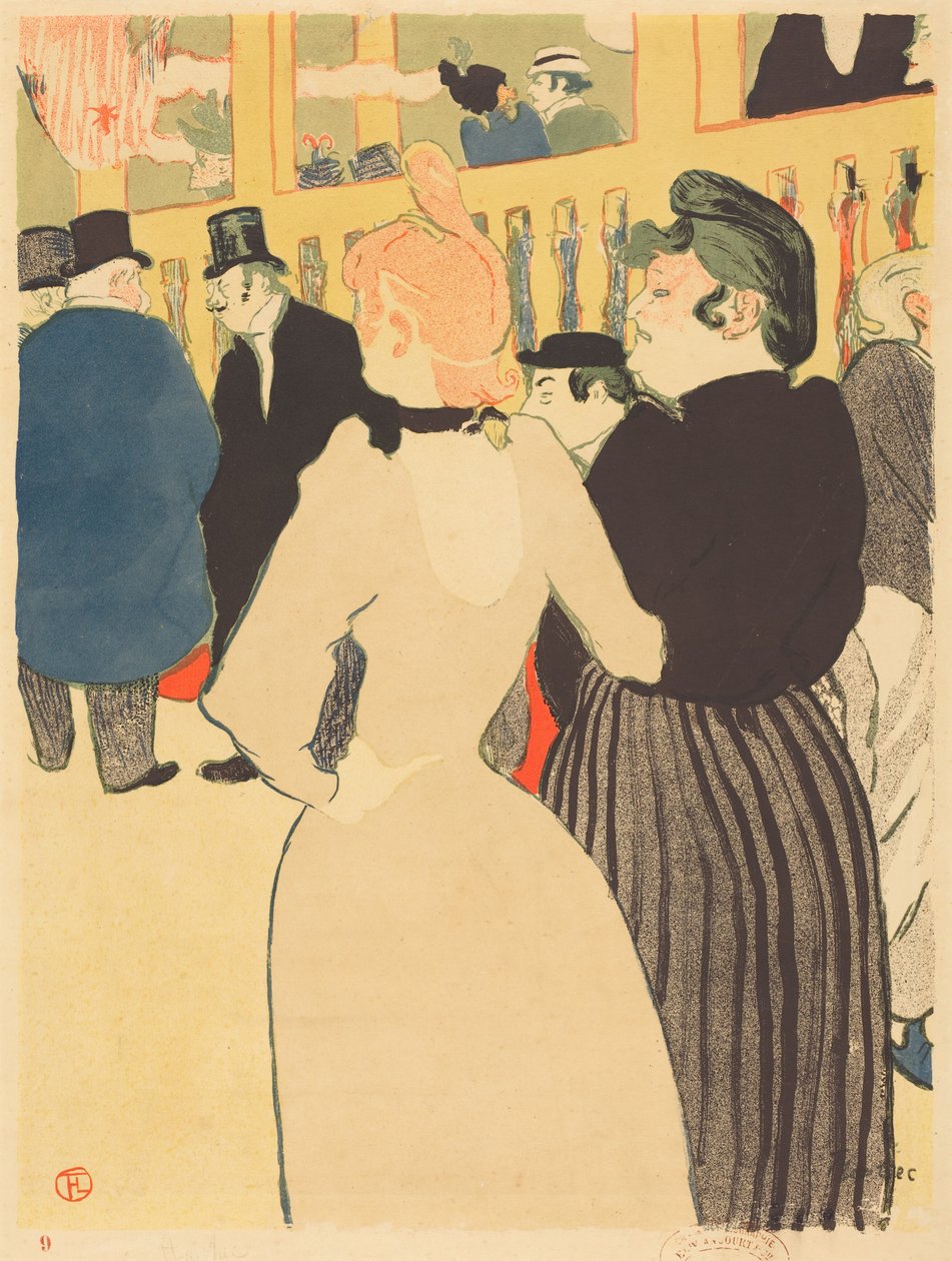 At the Moulin Rouge, la Goulue and Her Sister (Au Moulin Rouge, la Goulue et sa soeur)) - Henri de Toulouse-Lautrec