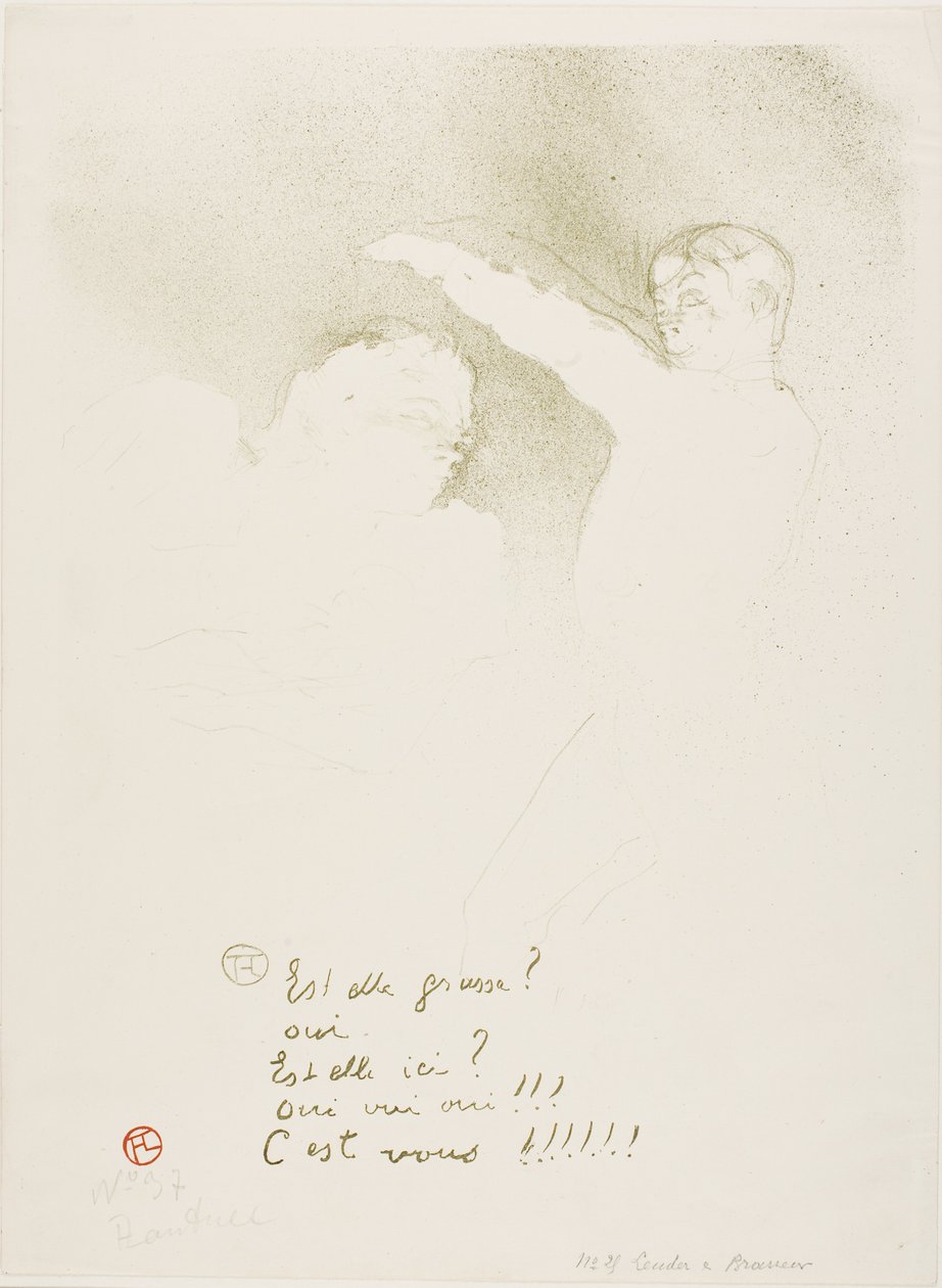 Aux Variétés : Mademoiselle Lender et Brasseur - Henri de Toulouse-Lautrec