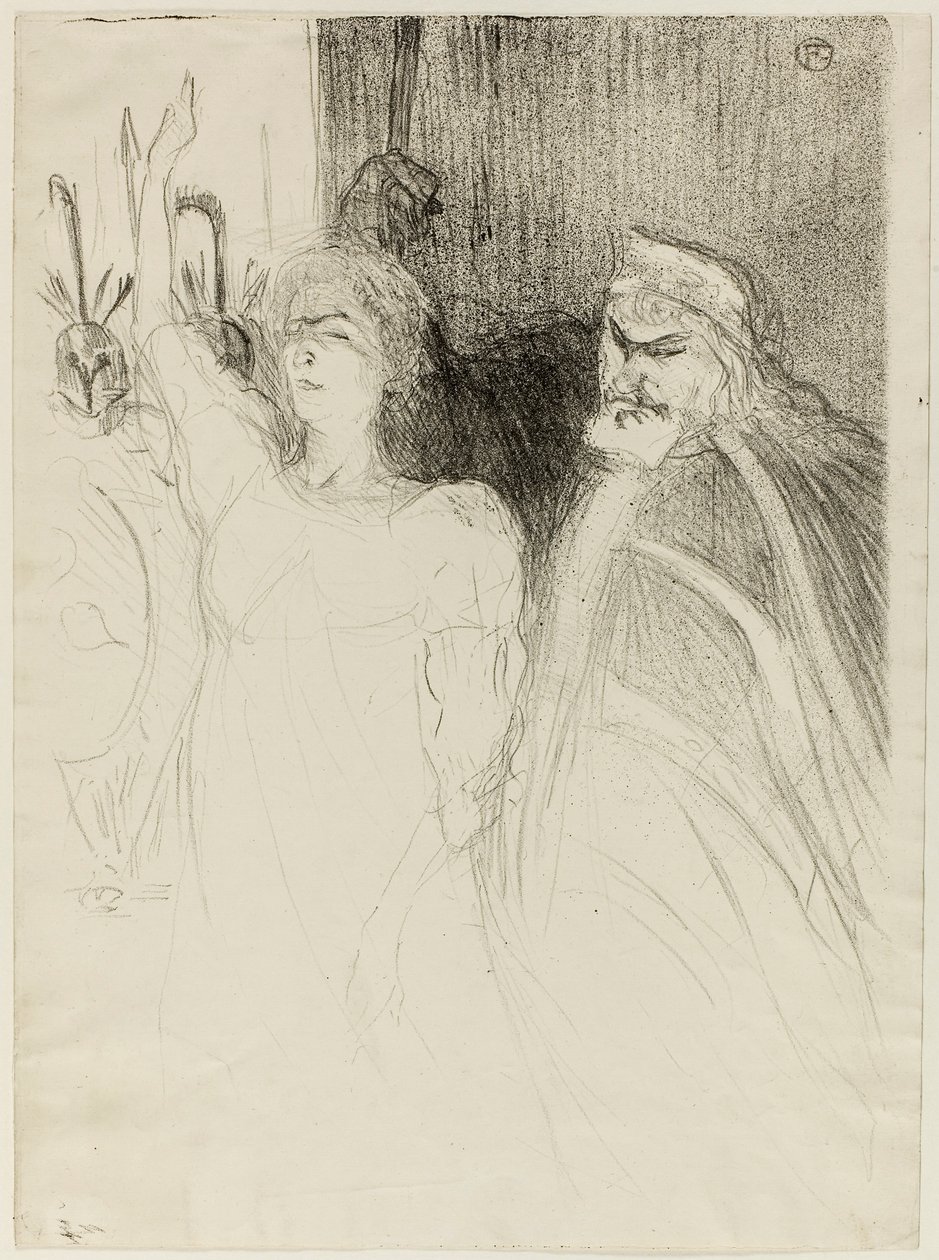 Bartet et Mounet-Sully, dans Antigone - Henri de Toulouse-Lautrec