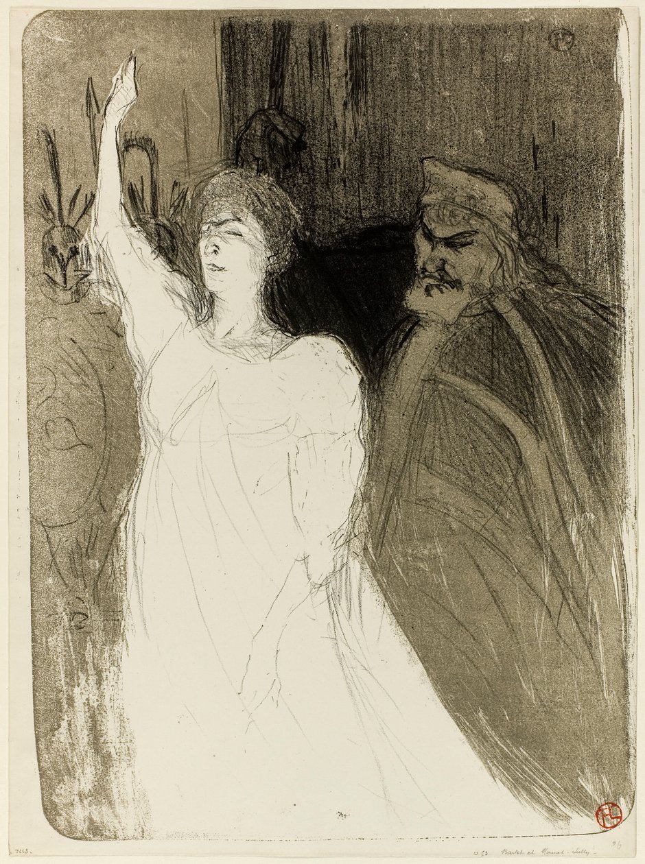 Bartet et Mounet-Sully, dans Antigone - Henri de Toulouse-Lautrec