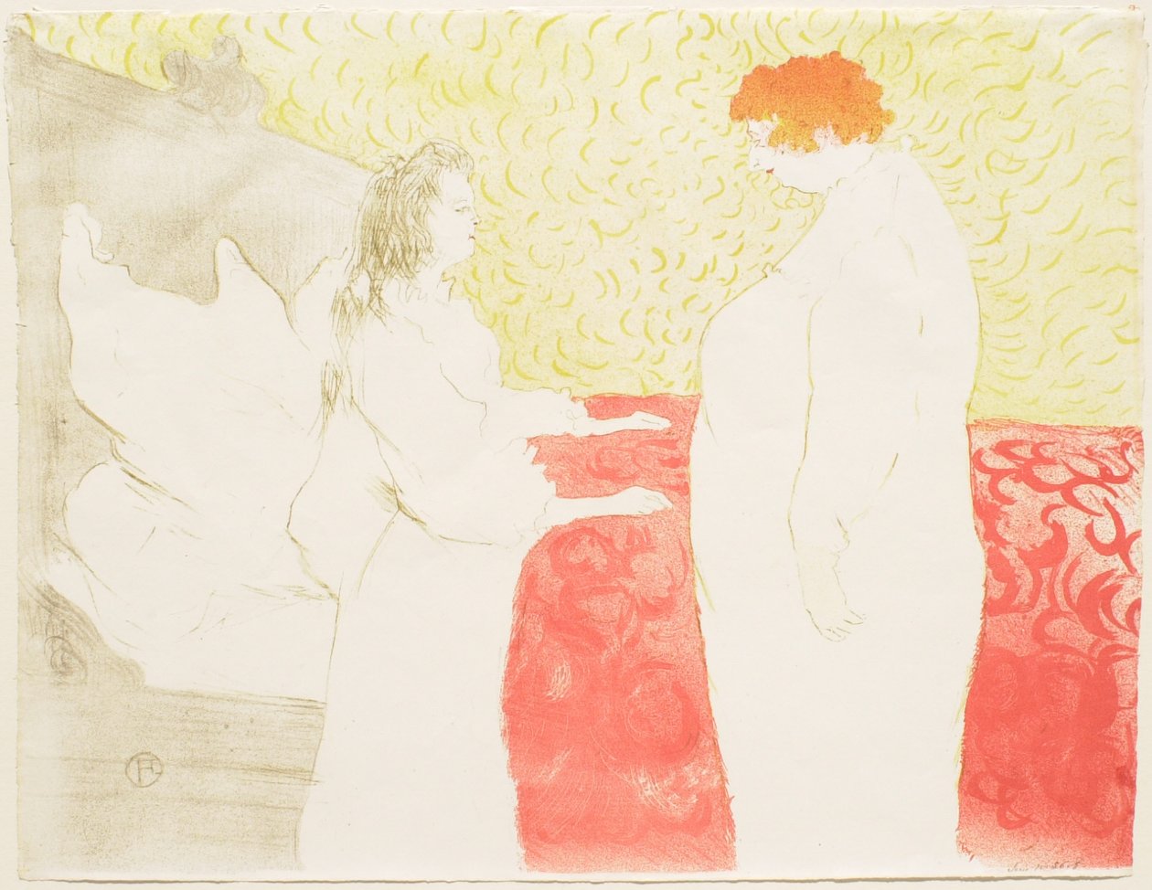 Elles : Femme au lit, vue de profil - Le réveil - Henri de Toulouse-Lautrec