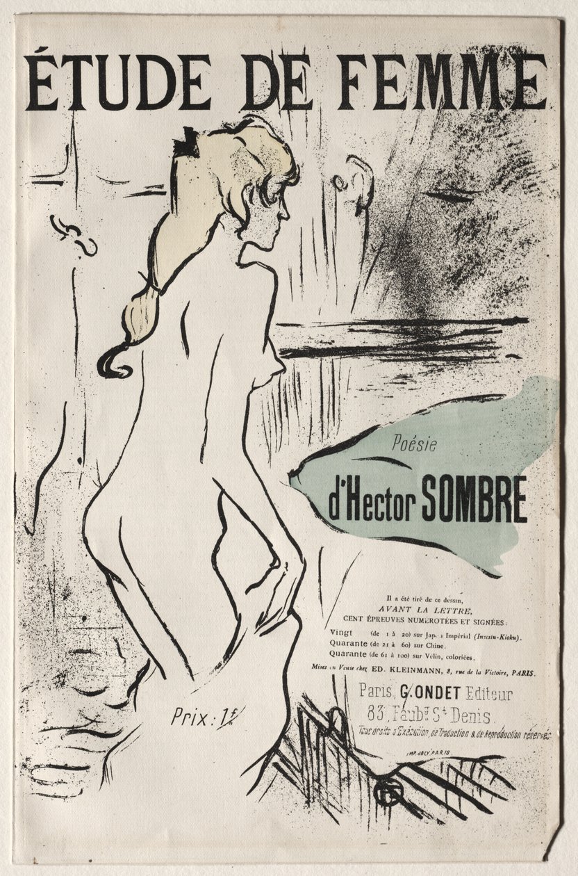 Étude de Femme - Henri de Toulouse-Lautrec