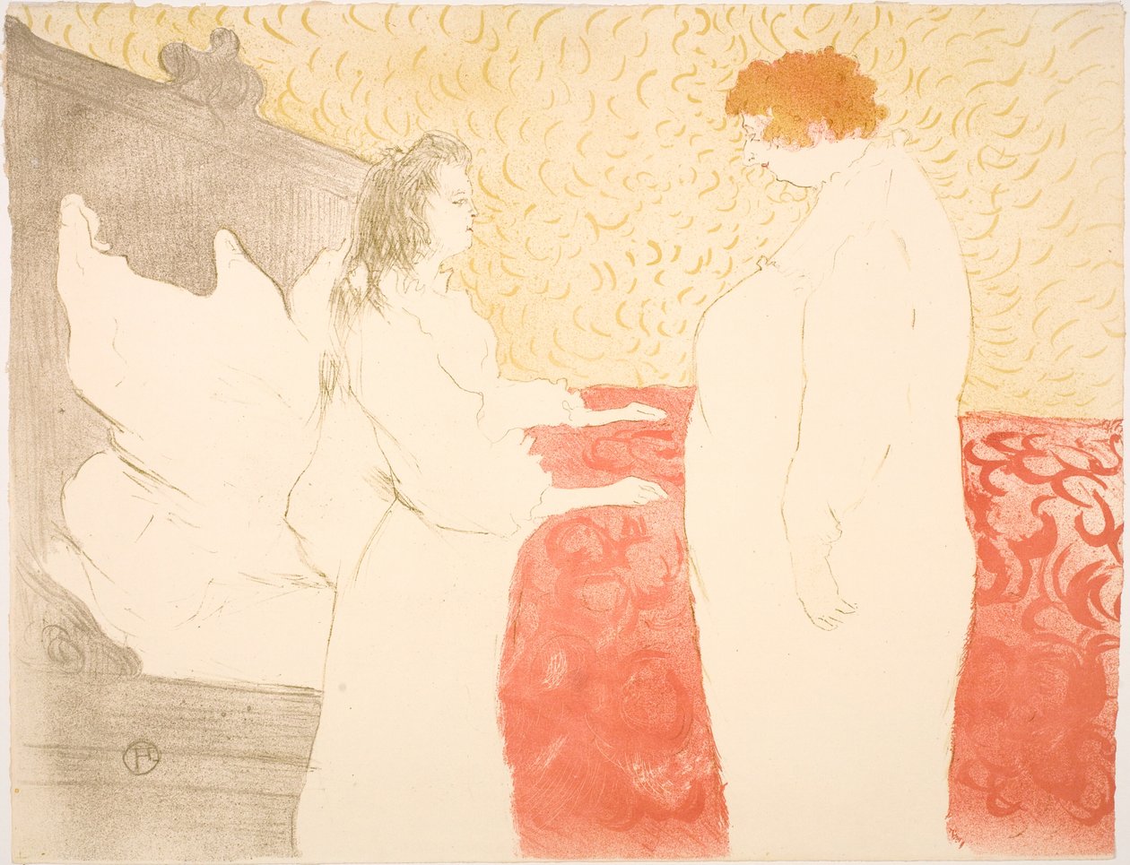 Femme au lit, profil, au petit lever - Henri de Toulouse-Lautrec