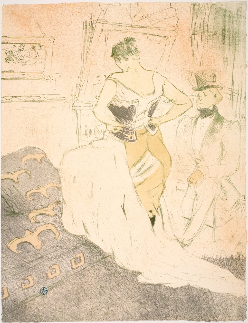 Femme en corset, conquête de passage - Henri de Toulouse-Lautrec