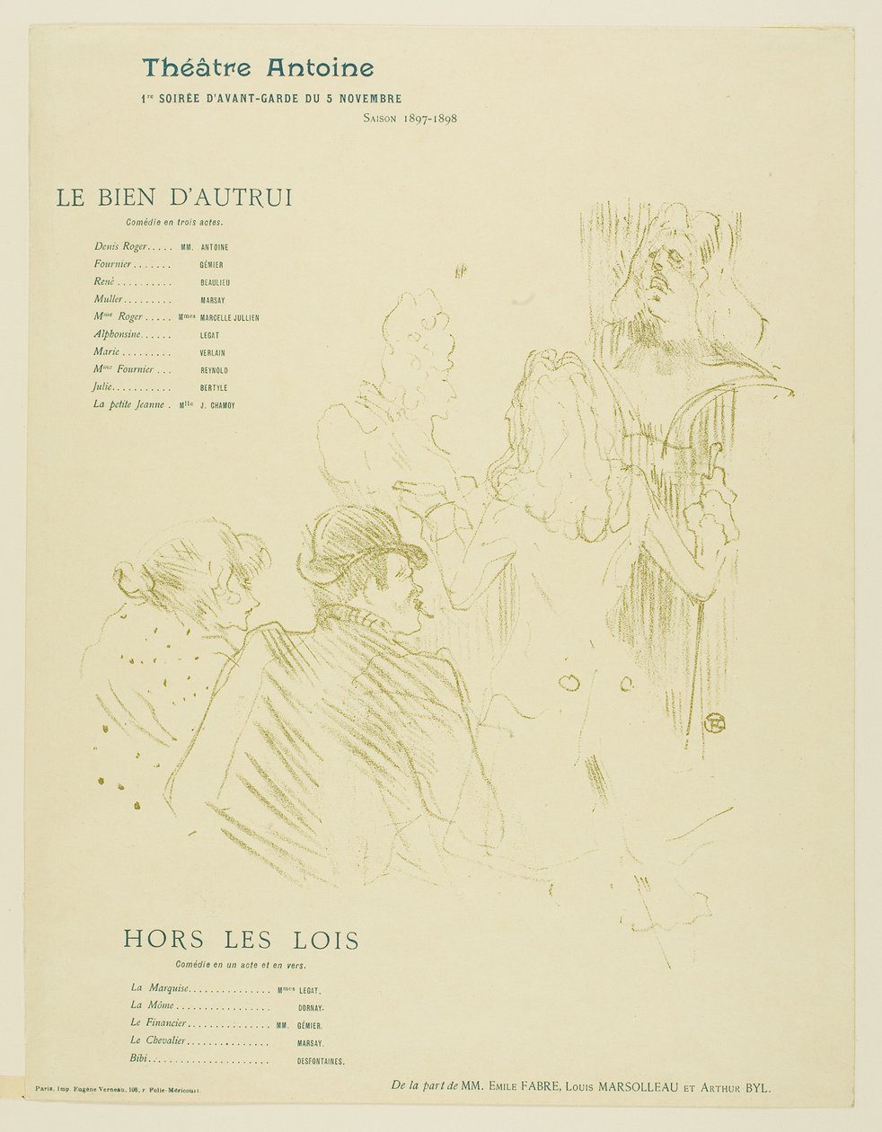 Hommage à Molière - Henri de Toulouse-Lautrec