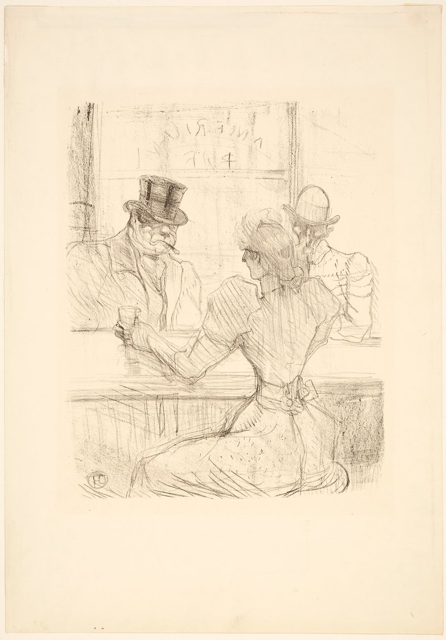 Au bar Picton (American Bar), rue Scribe - Henri de Toulouse-Lautrec