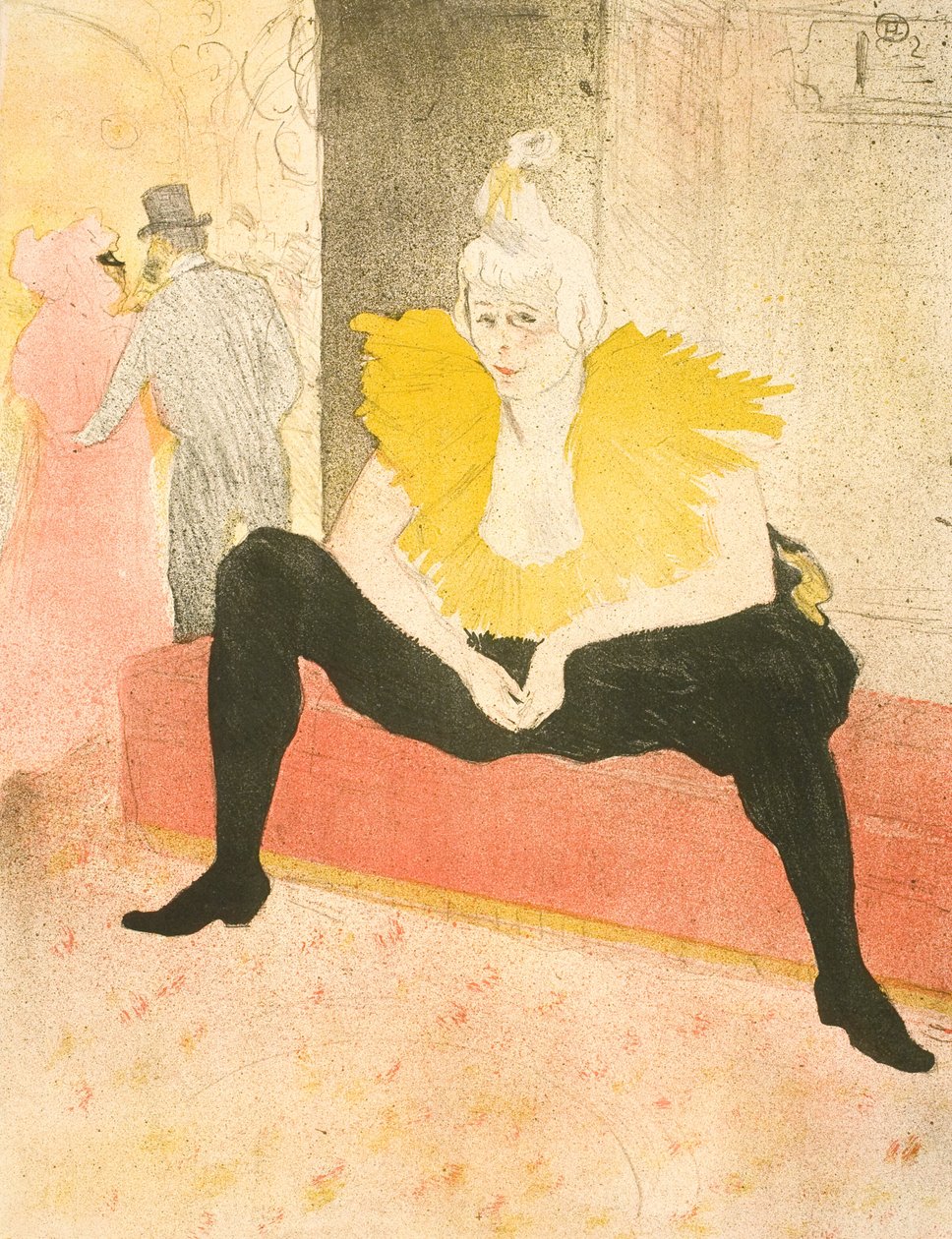 La Clownesse Assise, Mademoiselle Cha-U-Kao - Henri de Toulouse-Lautrec