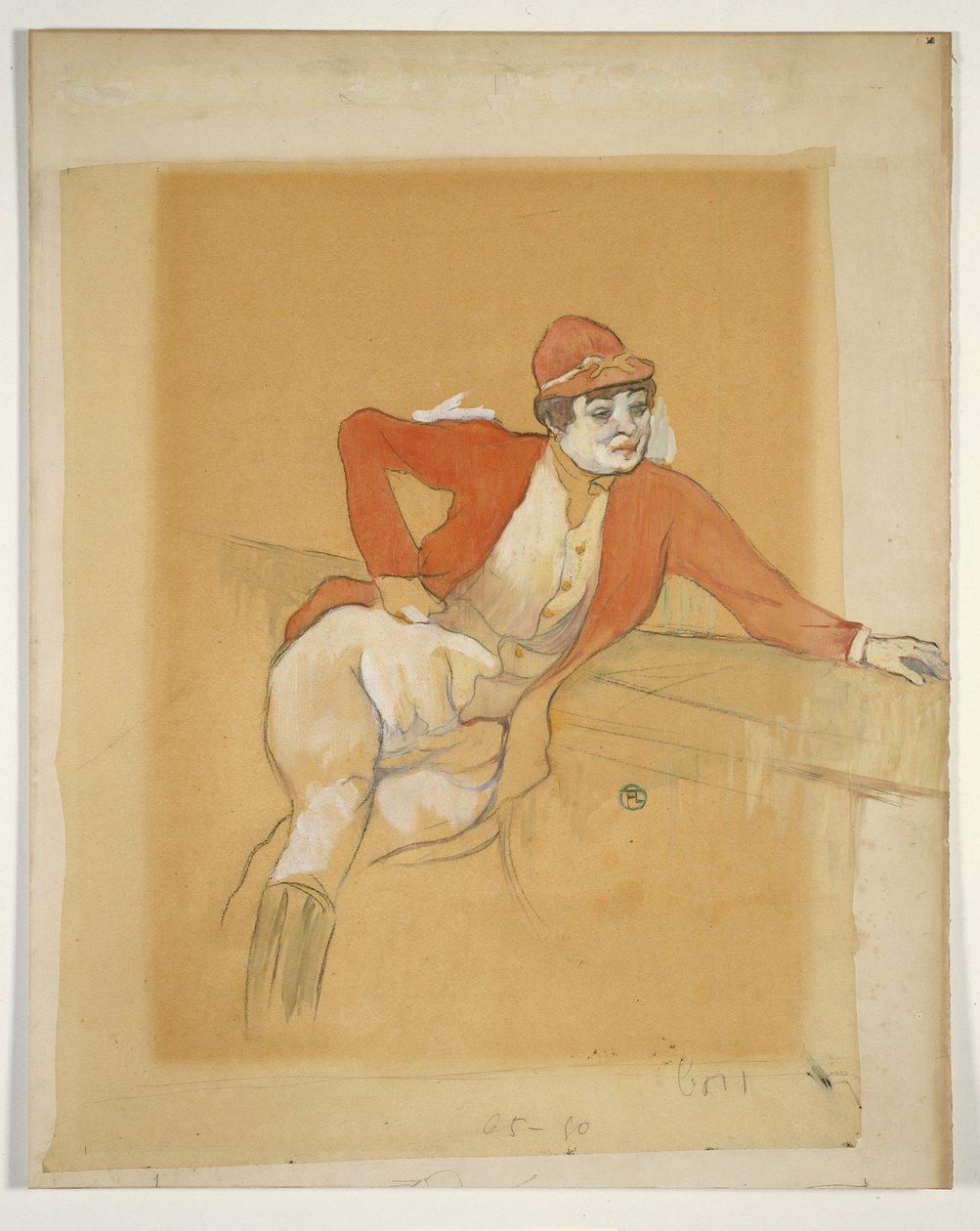 La Macarona en costume de jockey - Henri de Toulouse-Lautrec