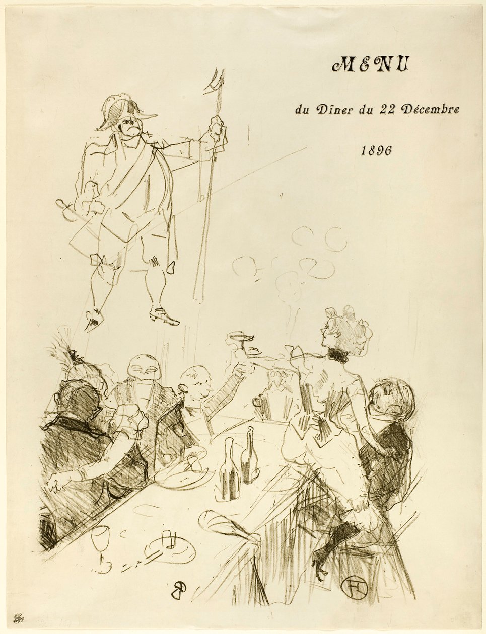 Le Suisse, Menu - Henri de Toulouse-Lautrec