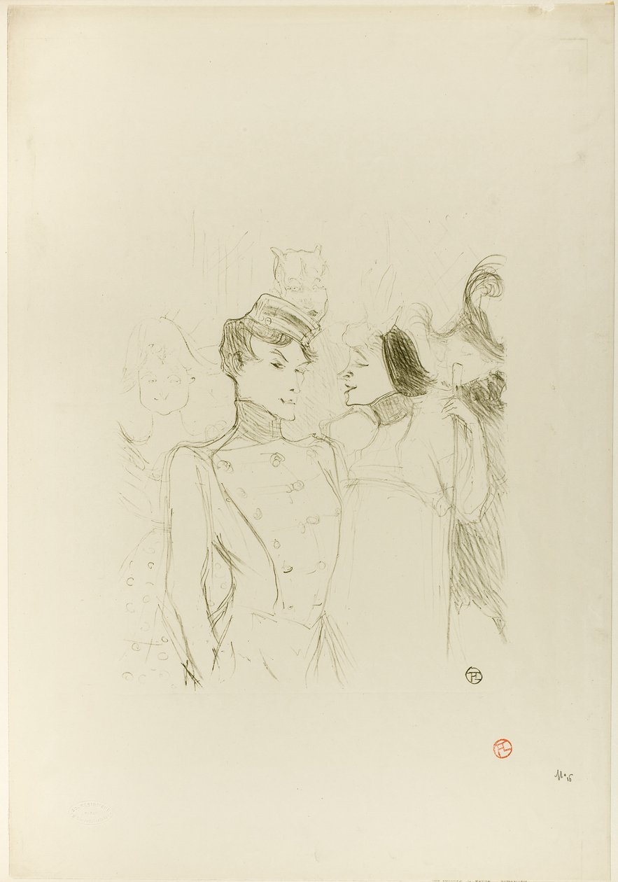 Lender et Lavallière dans une revue aux Variétés - Henri de Toulouse-Lautrec