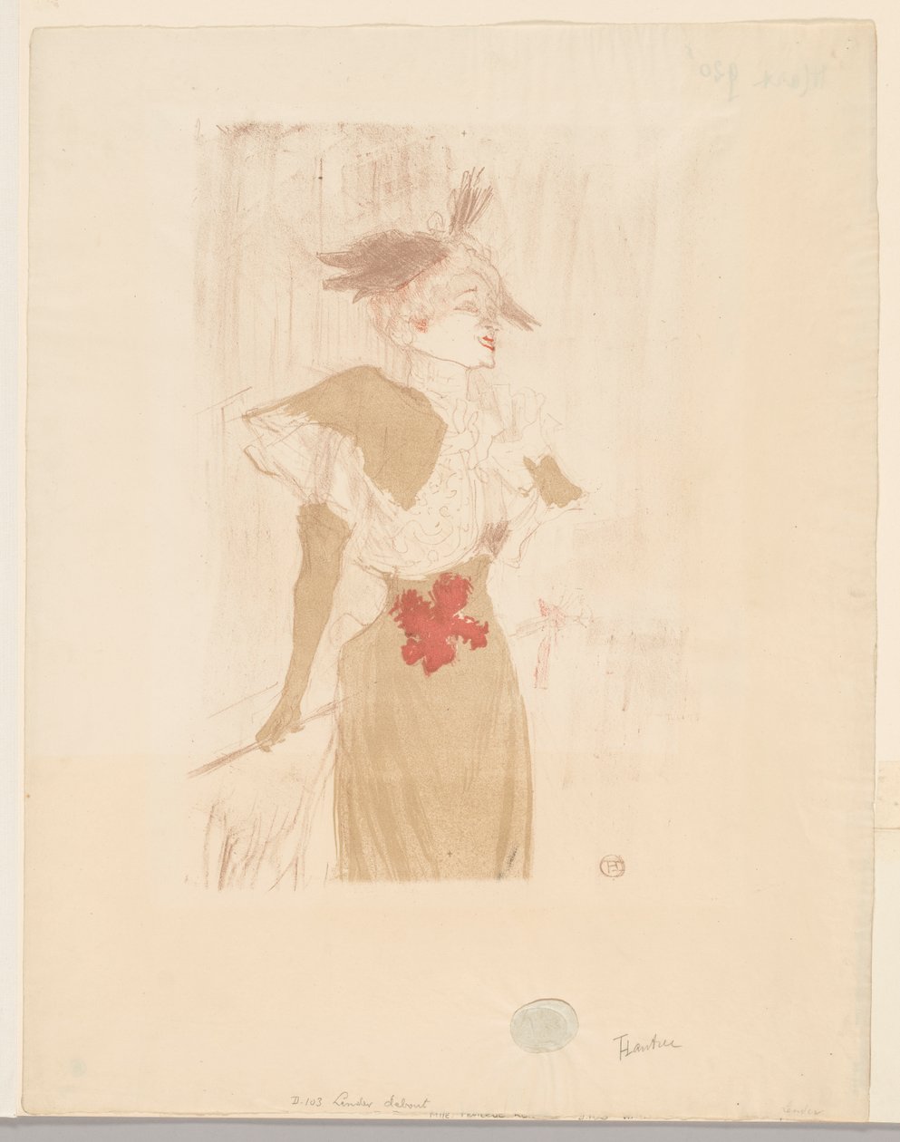 Mademoiselle Marcelle Lender, debout - Henri de Toulouse-Lautrec