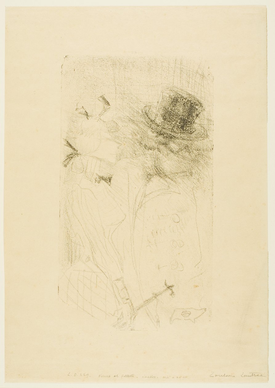 Vieil homme et jeune fille - Henri de Toulouse-Lautrec