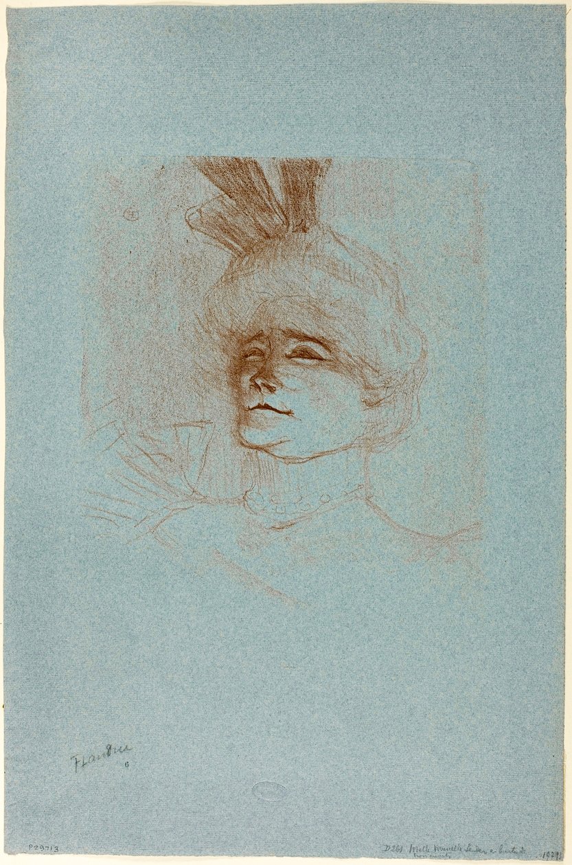 Portrait de Mademoiselle Marcelle Lender, vue de trois quarts - Henri de Toulouse-Lautrec