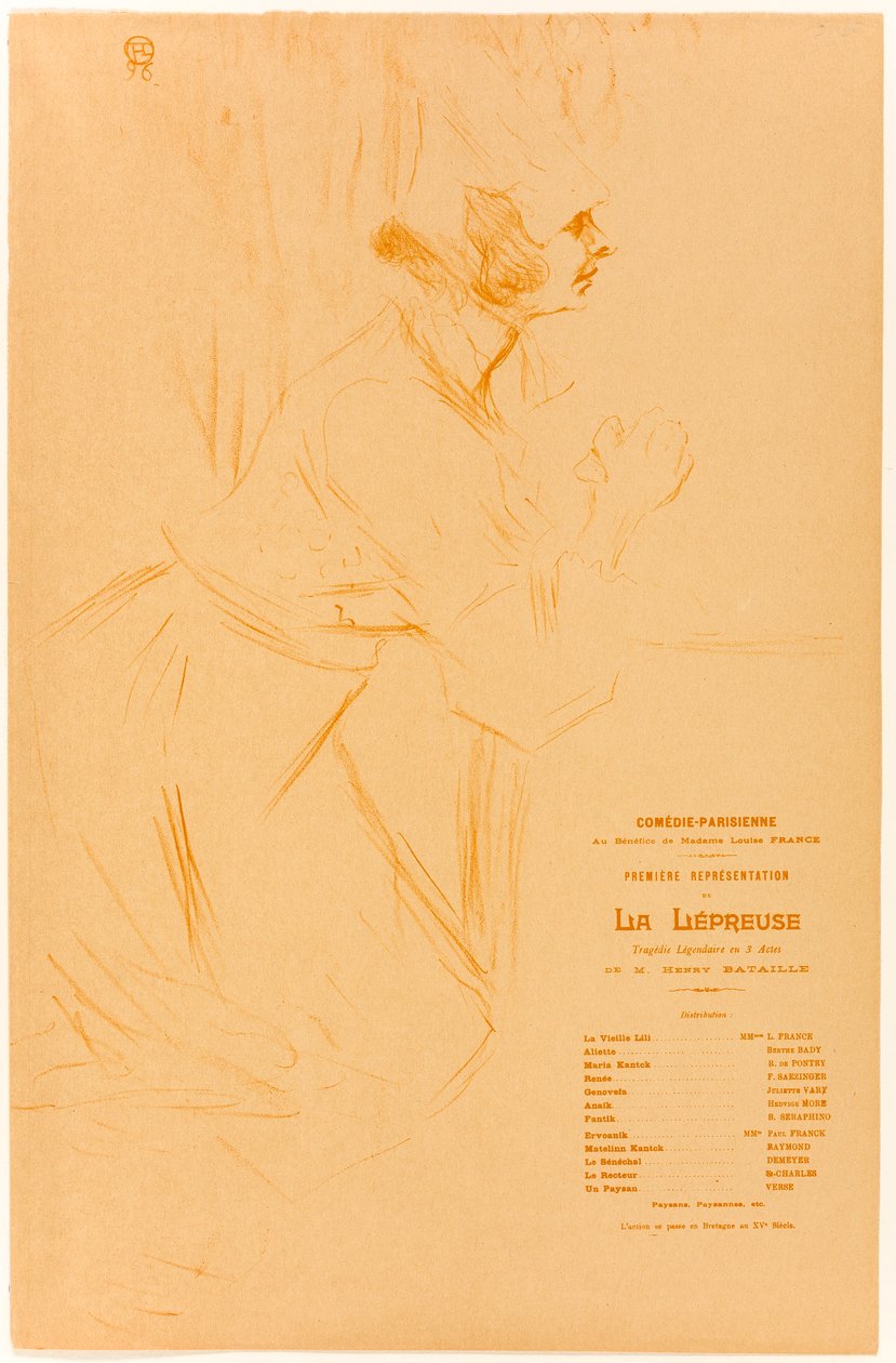 Program for La Lépreuse - Henri de Toulouse-Lautrec